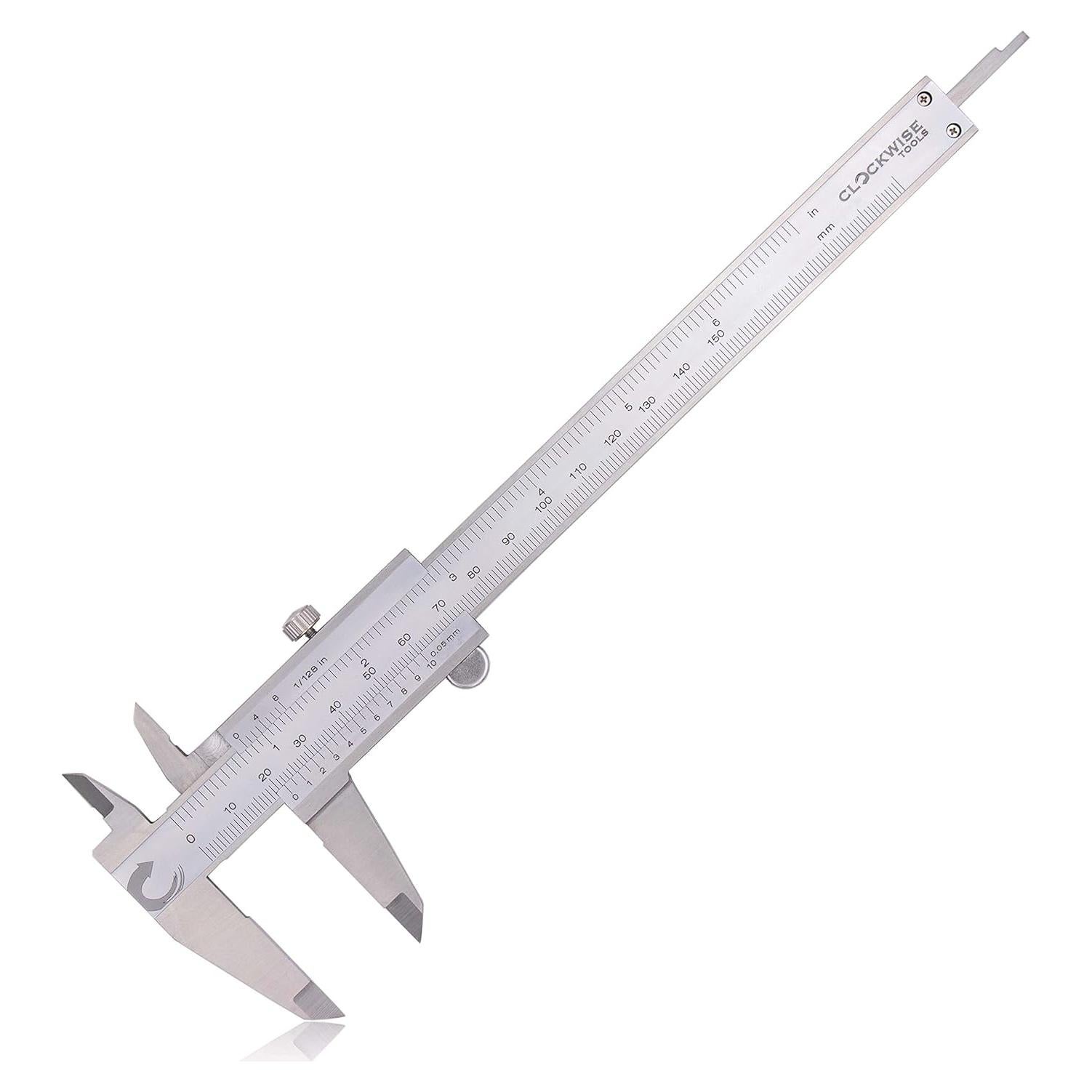 Calibrador Vernier Clockwise Tools DVLR-0605 0-150 mm Acero Inoxidable