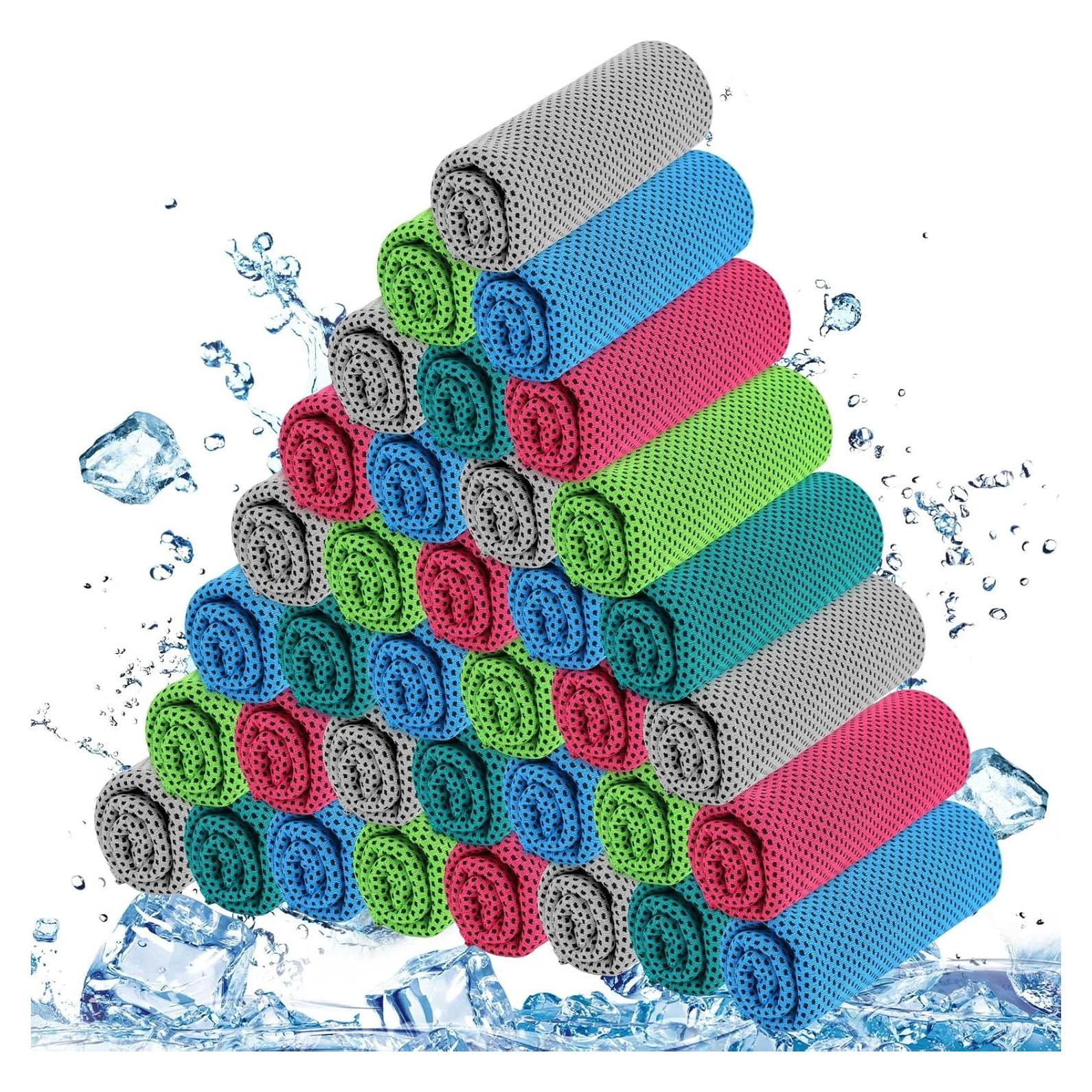 BBTO 50 Toallas Enfriadoras de Microfibra 30x80 cm - Colores Brillantes