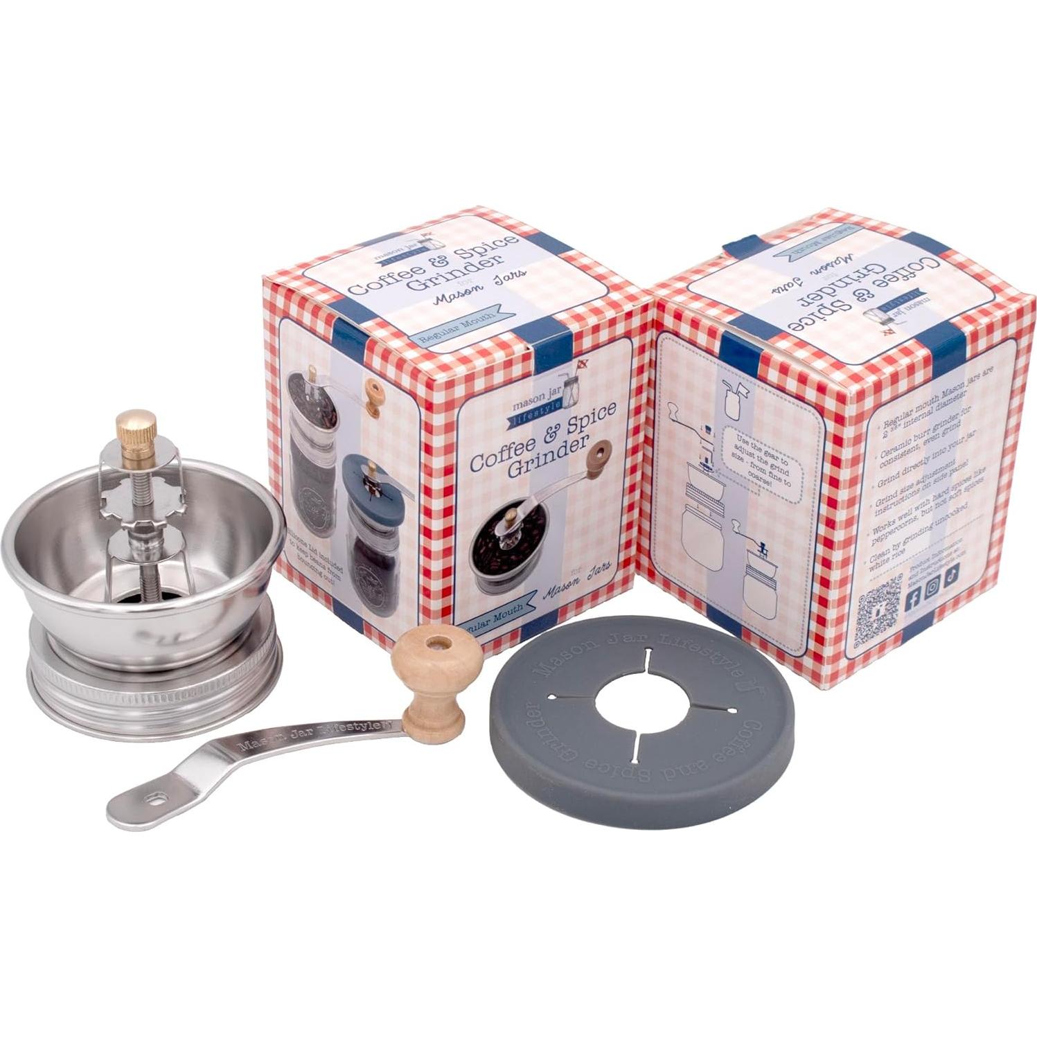 Molinillo de Café Manual Mason Jar Lifestyle - Acero Inoxidable