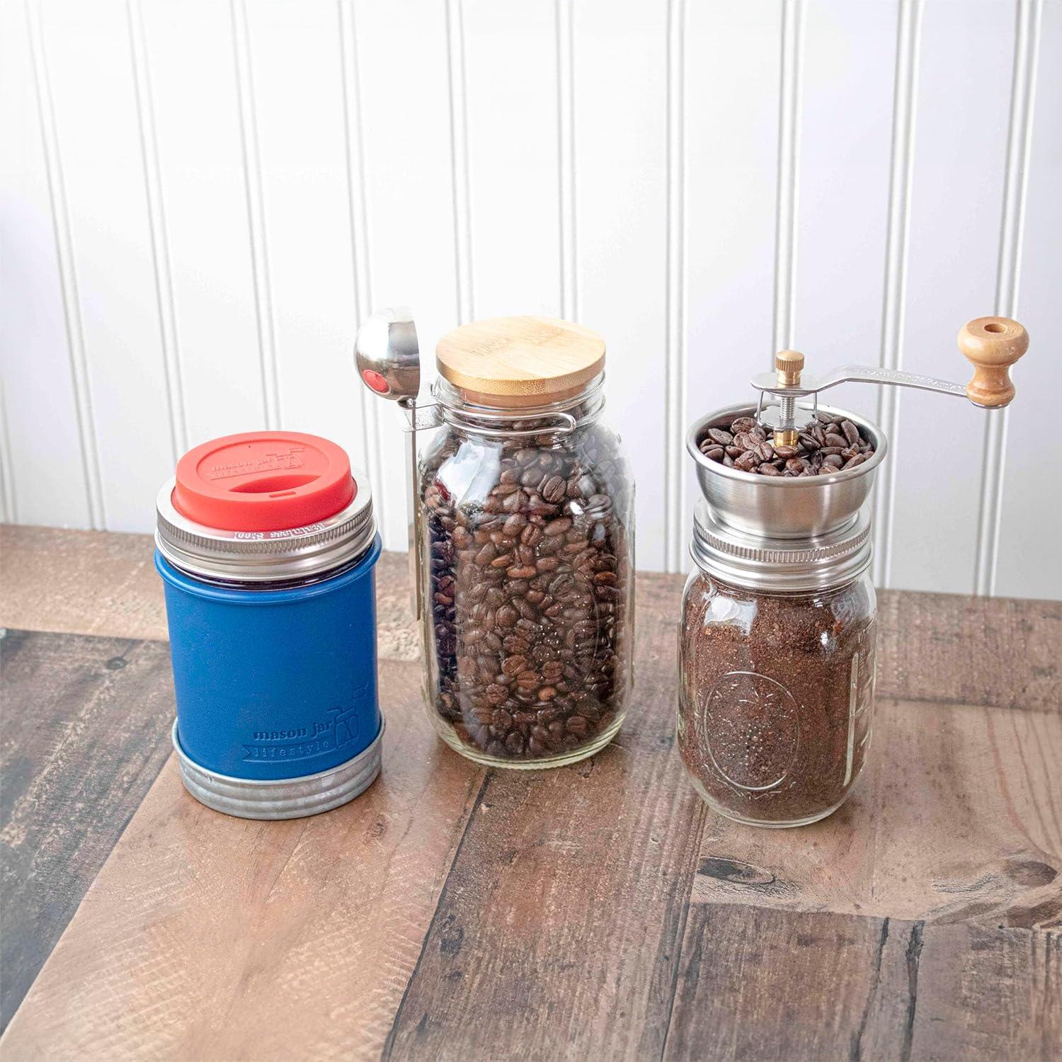 Molinillo de Café Manual Mason Jar Lifestyle - Acero Inoxidable