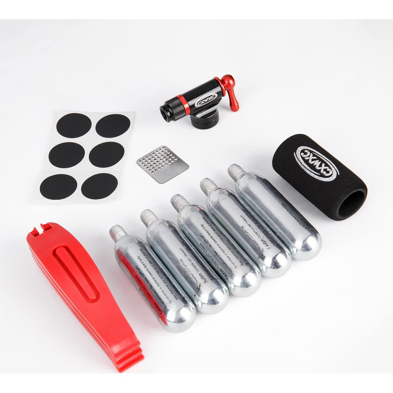 Kit Inflador CO2 Kadacha 5 Cartuchos 16g Válvula Presta/Schrader