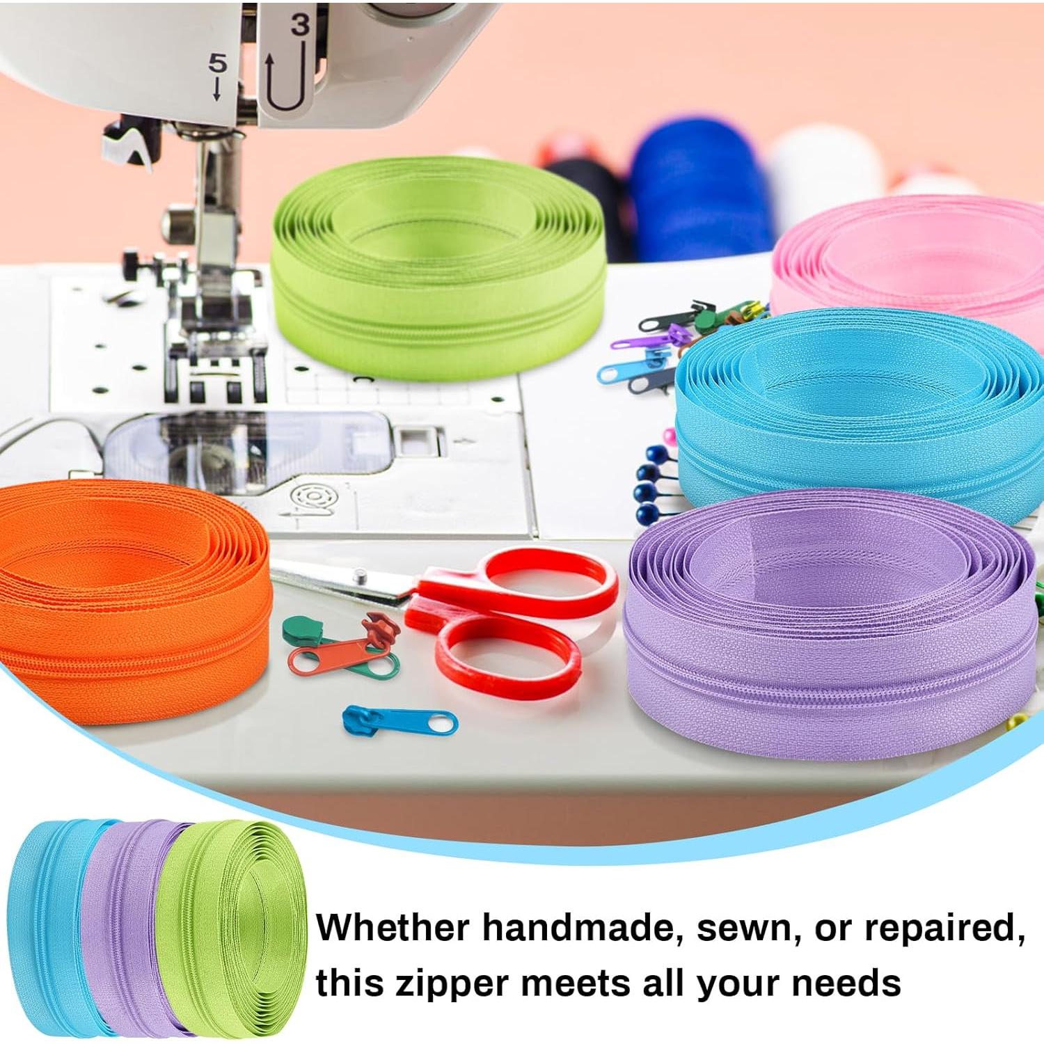 Cremalleras de Costura DOITEM 31 Yardas 10 Colores Nylon