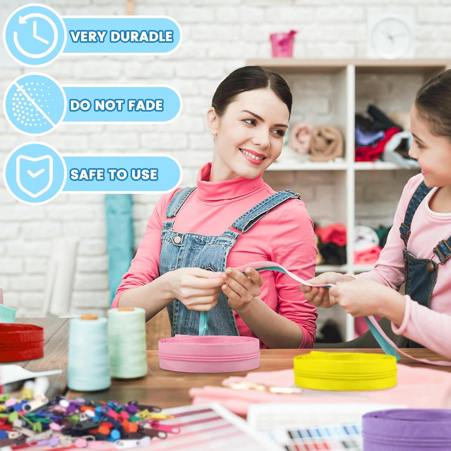 Cremalleras de Costura DOITEM 31 Yardas 10 Colores Nylon