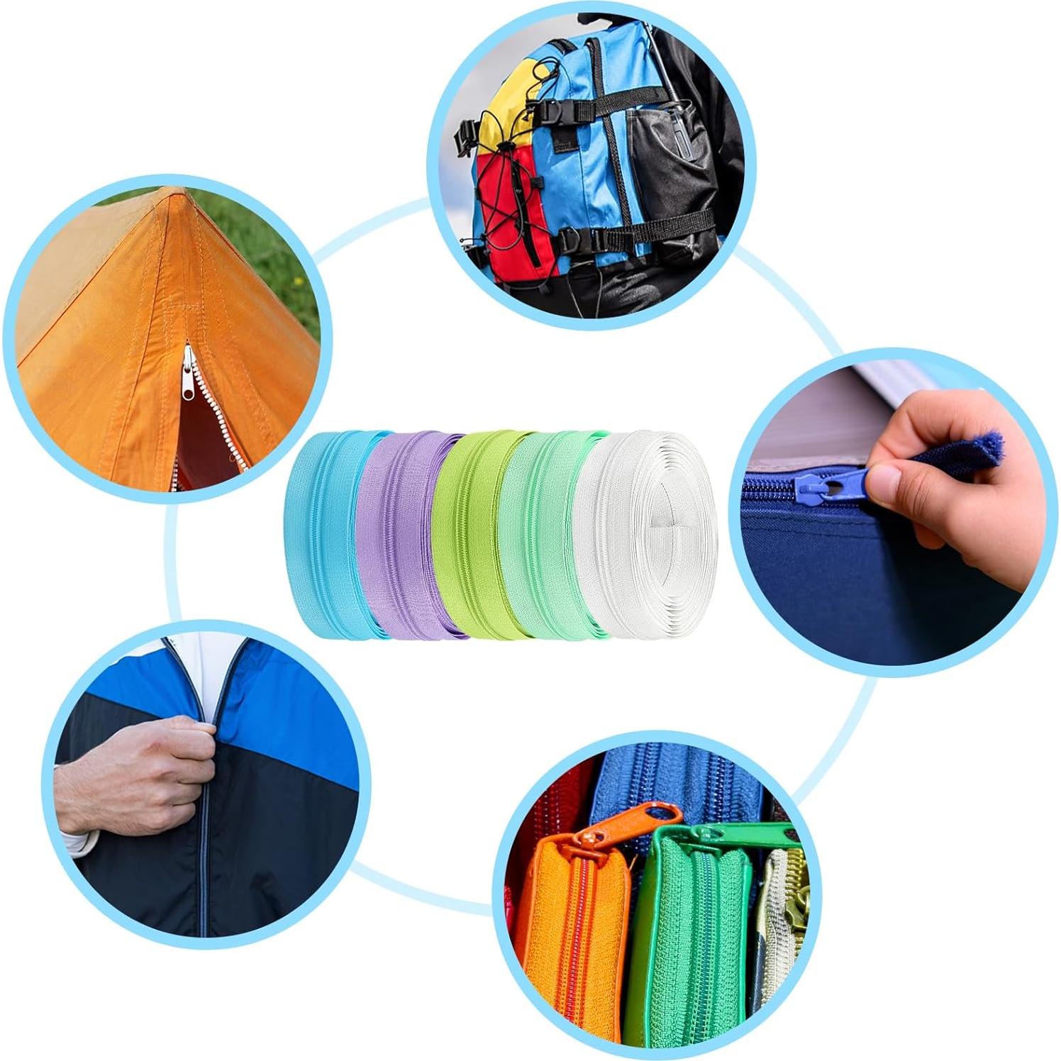 Cremalleras de Costura DOITEM 31 Yardas 10 Colores Nylon