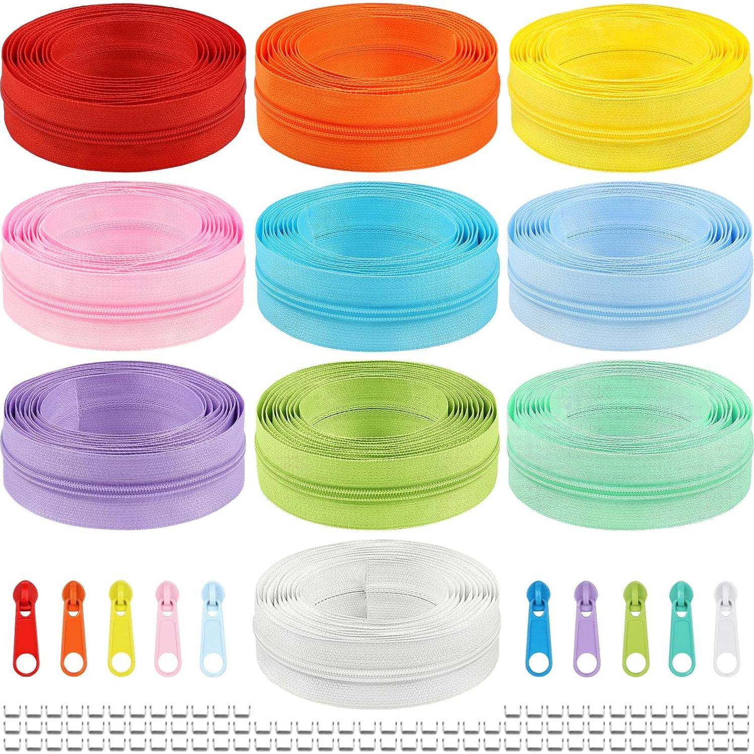 Cremalleras de Costura DOITEM 31 Yardas 10 Colores Nylon