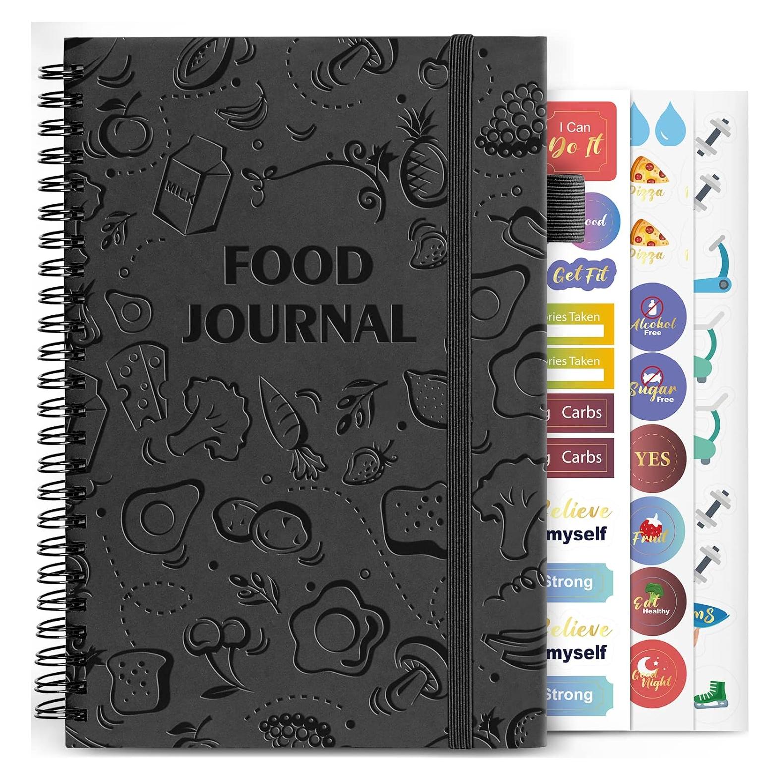 Diario de Comida EPEWIZD A5 para Pérdida de Peso - Negro