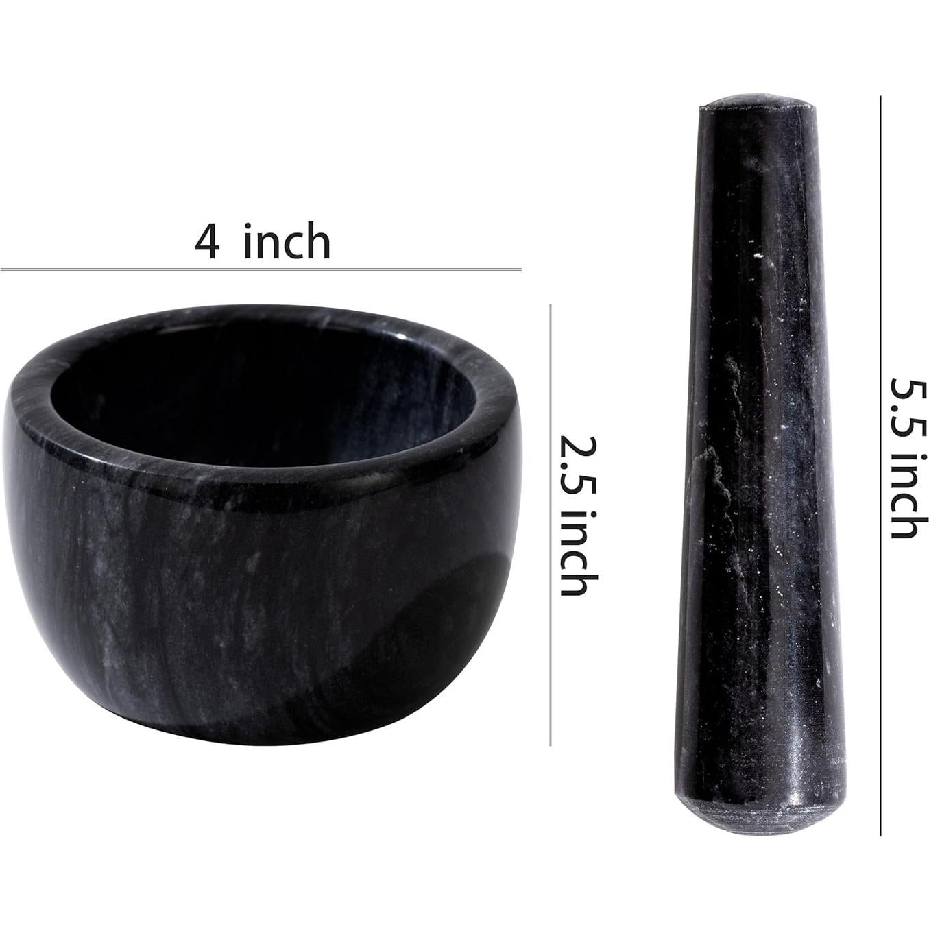 Mortero y Mano de Mármol Grande FasolaHome - Triturador de Pastillas y Especias