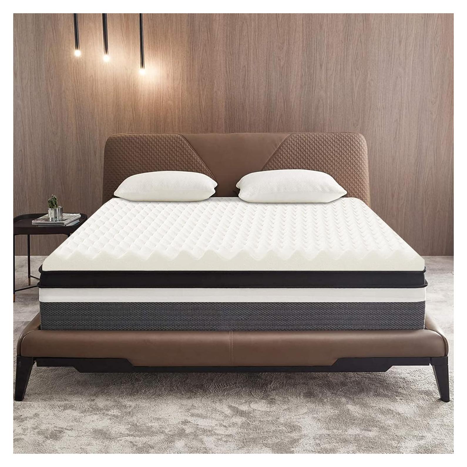 Topper de Espuma Convoluta Nutan 2 Pulgadas Individual Blanco