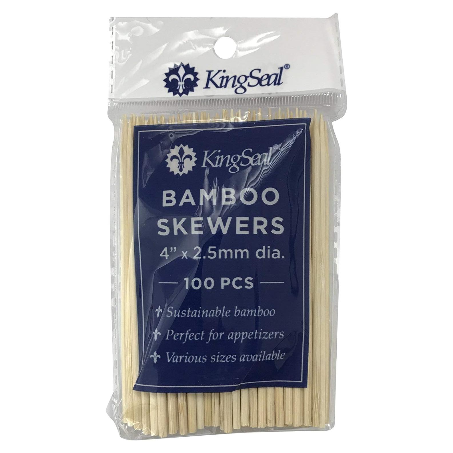 Pinchos de Madera de Bambú KingSeal 10 cm - 1600 Piezas