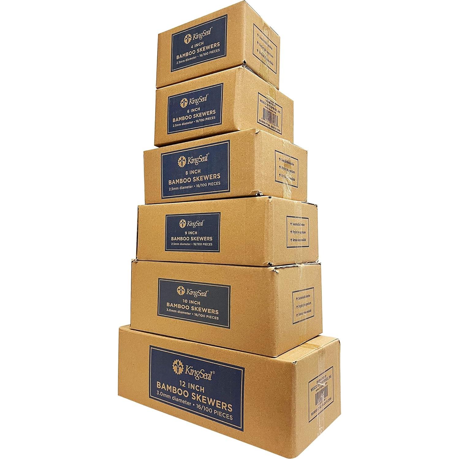 Pinchos de Madera de Bambú KingSeal 10 cm - 1600 Piezas