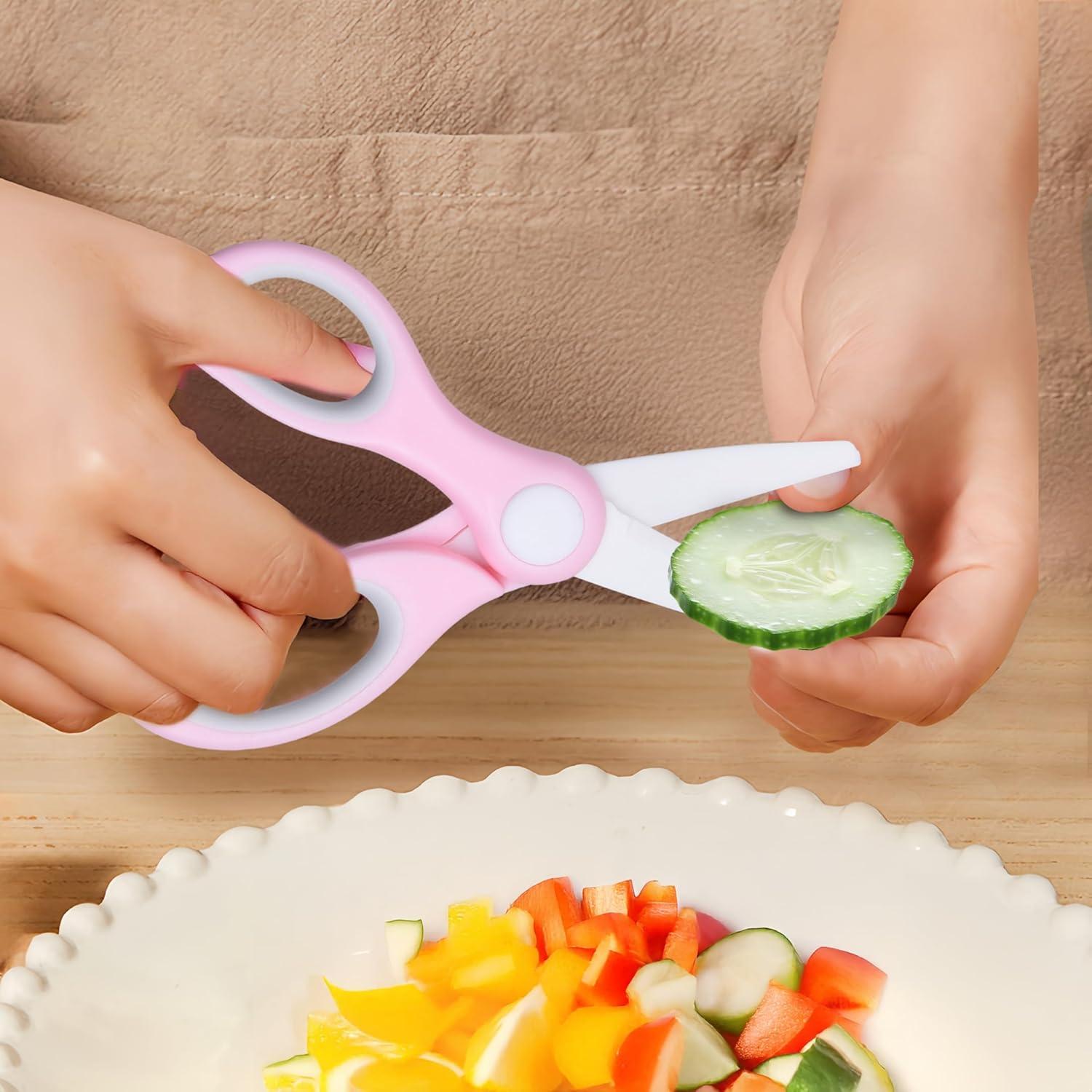 Tijeras de Comida para Bebés Eco-Fused - Cerámica 2 Paquete