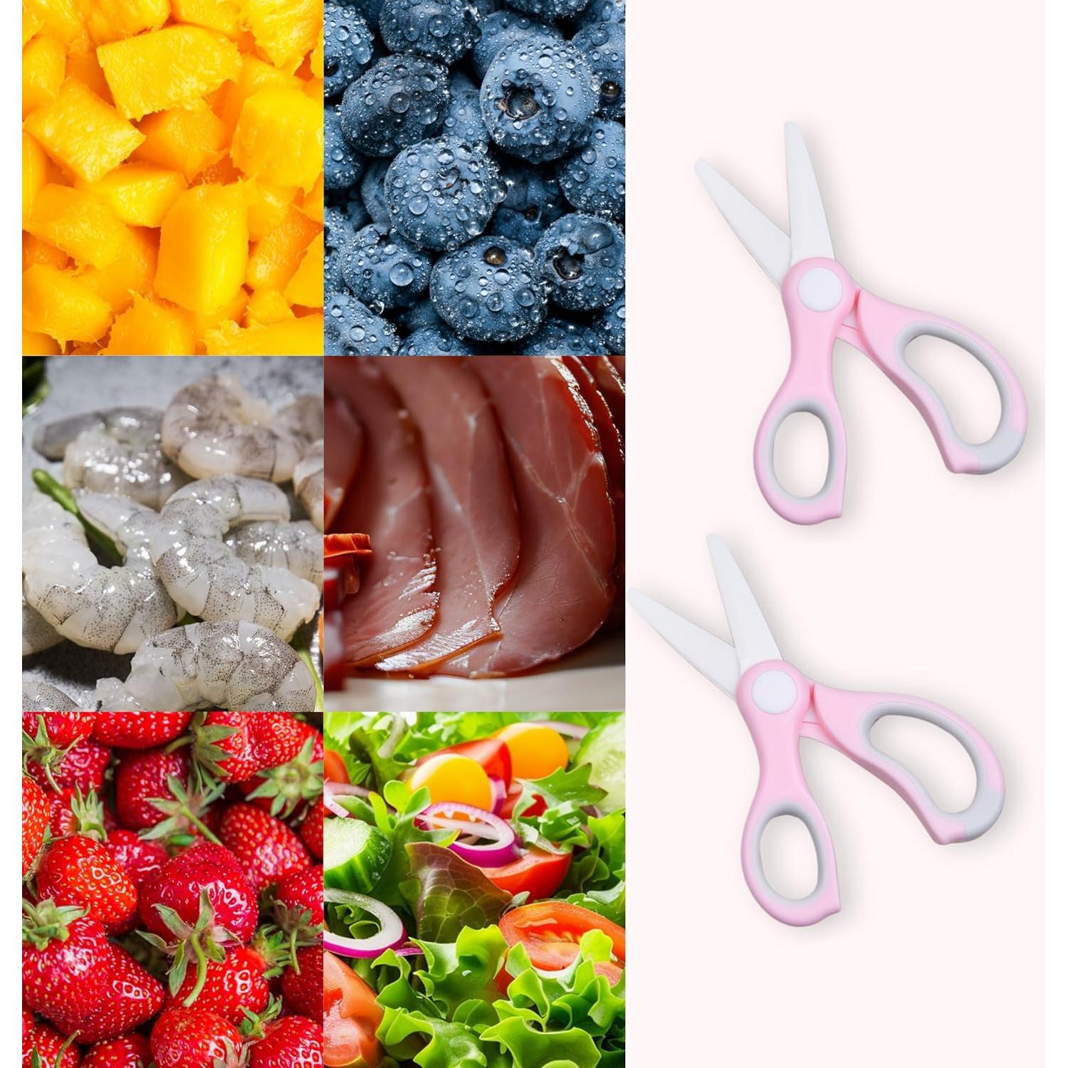 Tijeras de Comida para Bebés Eco-Fused - Cerámica 2 Paquete