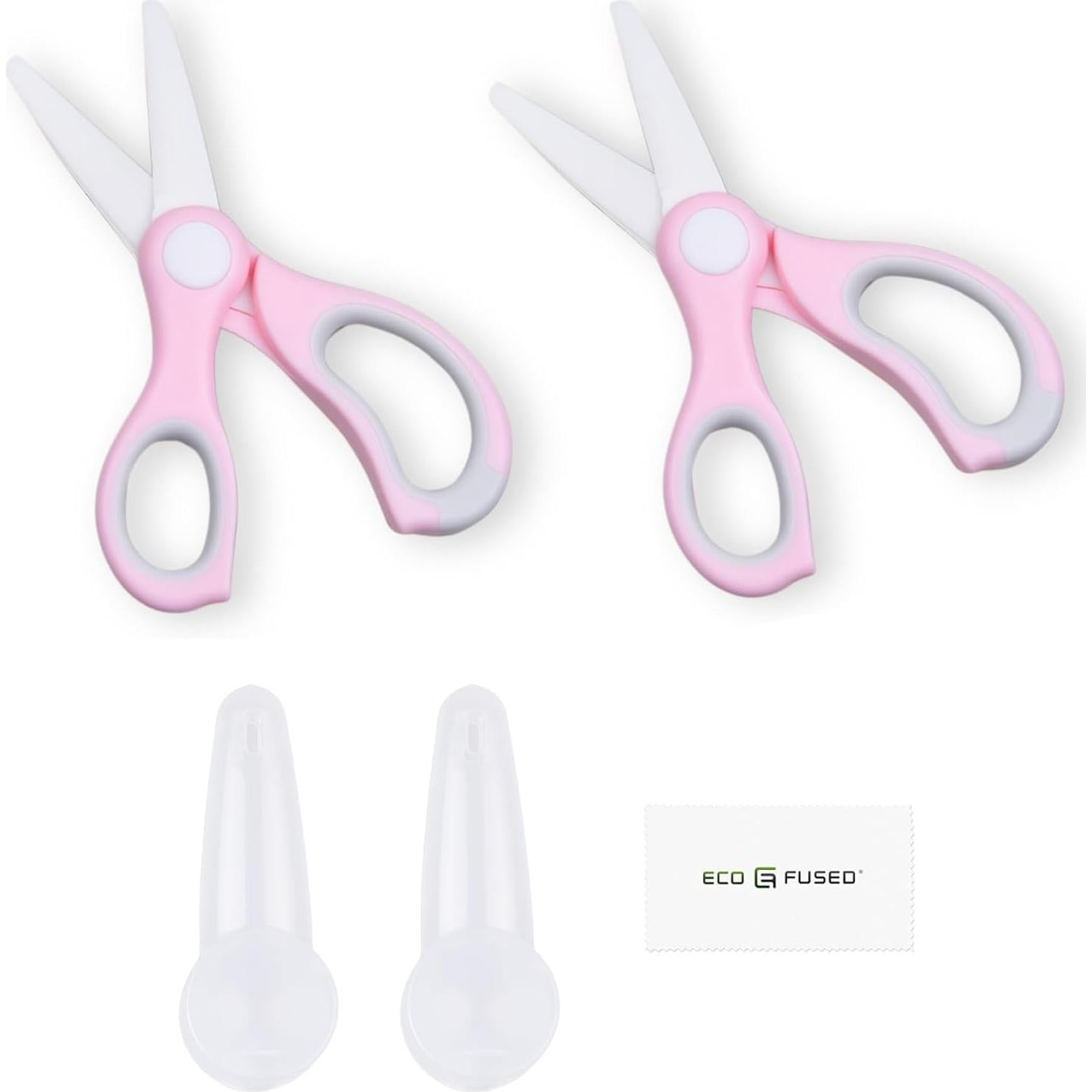 Tijeras de Comida para Bebés Eco-Fused - Cerámica 2 Paquete