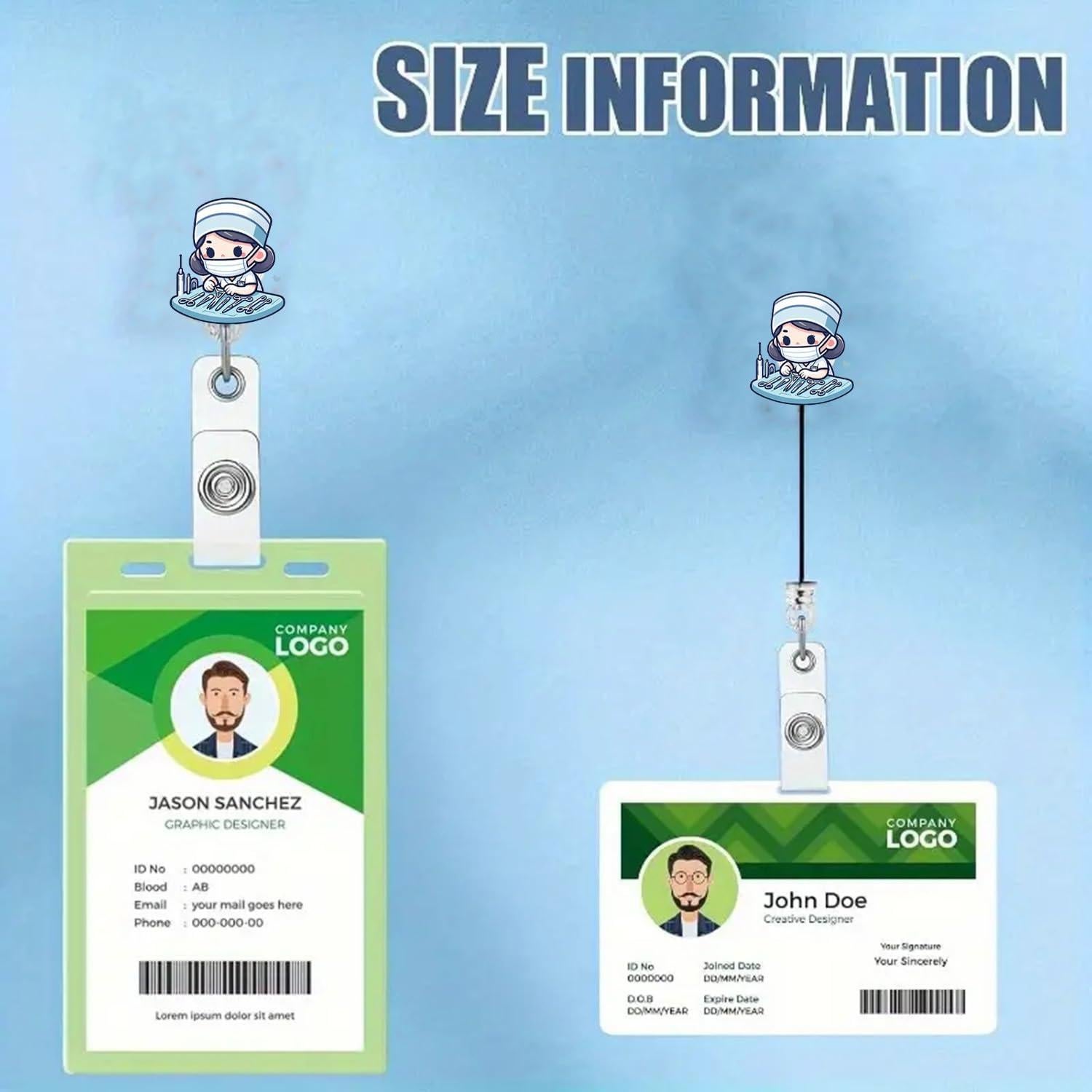 Reel de Insignia de Enfermera Genérico Retráctil 4.5cm Clip