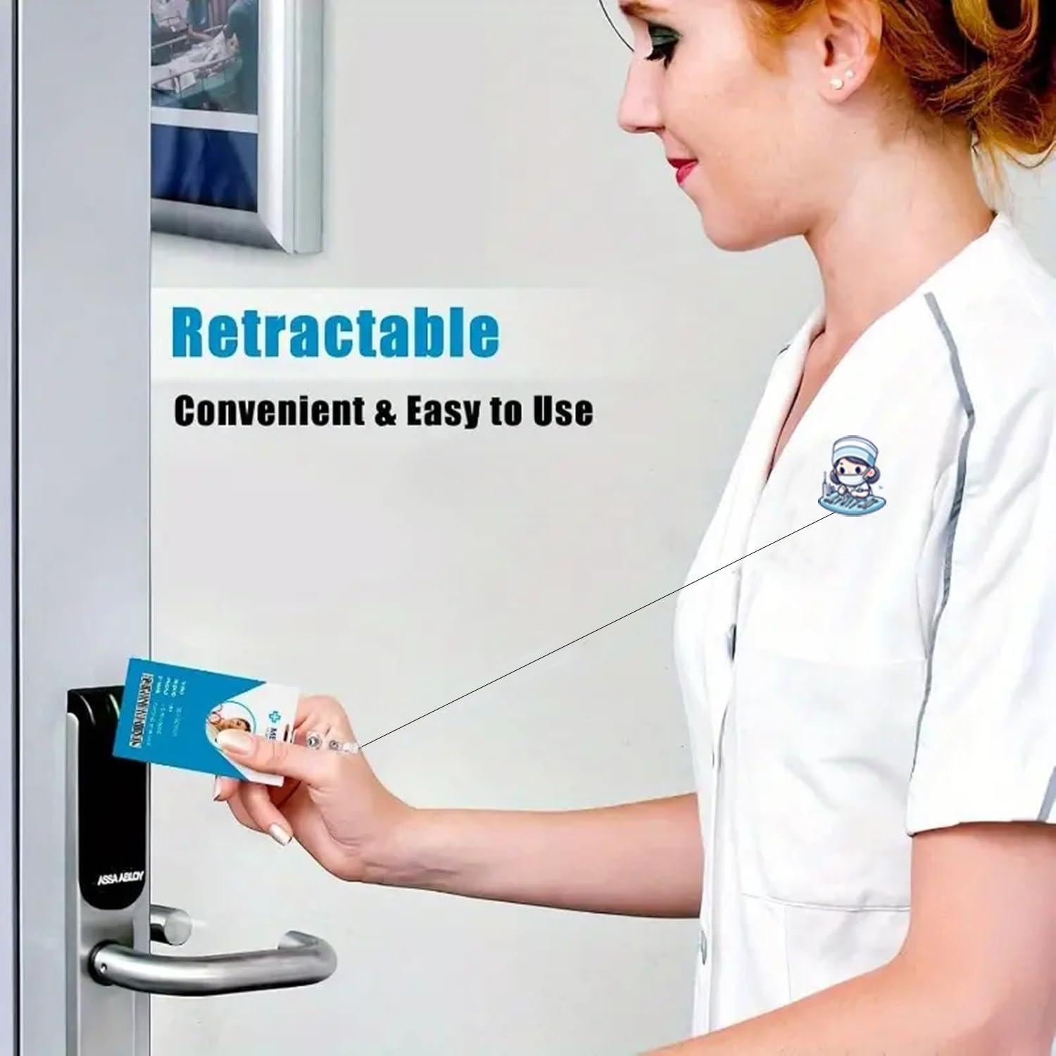 Reel de Insignia de Enfermera Genérico Retráctil 4.5cm Clip