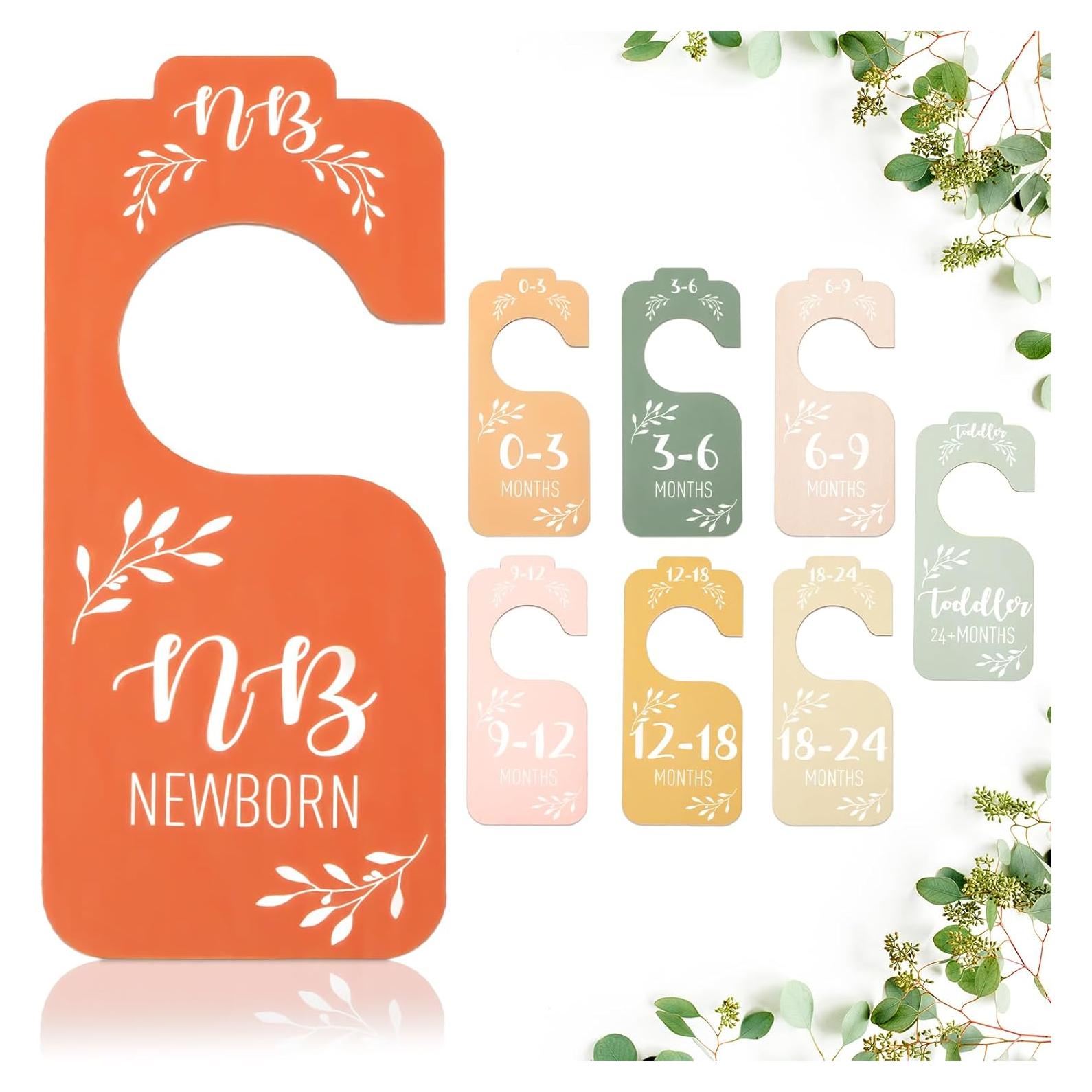 Divisores de Ropa de Bebé GIFTACITY - 8 Piezas de Madera