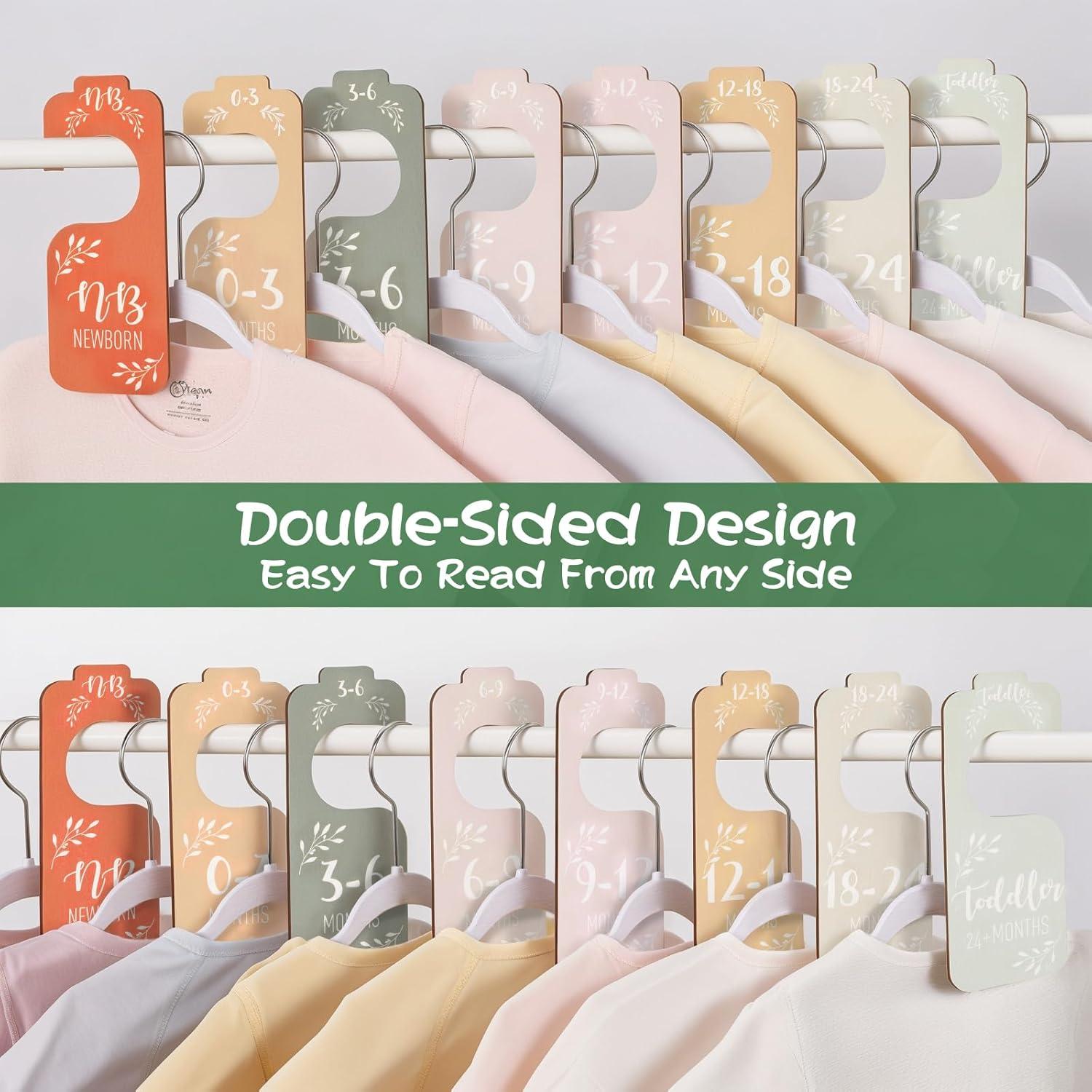 Divisores de Ropa de Bebé GIFTACITY - 8 Piezas de Madera