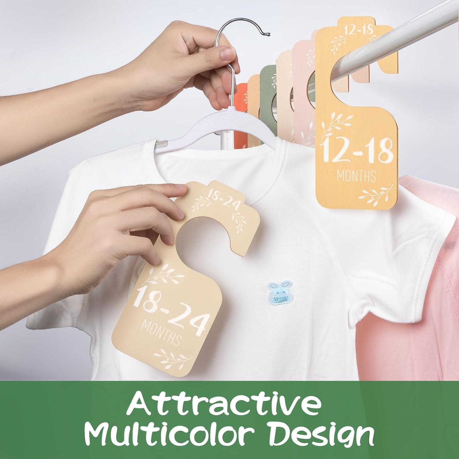 Divisores de Ropa de Bebé GIFTACITY - 8 Piezas de Madera