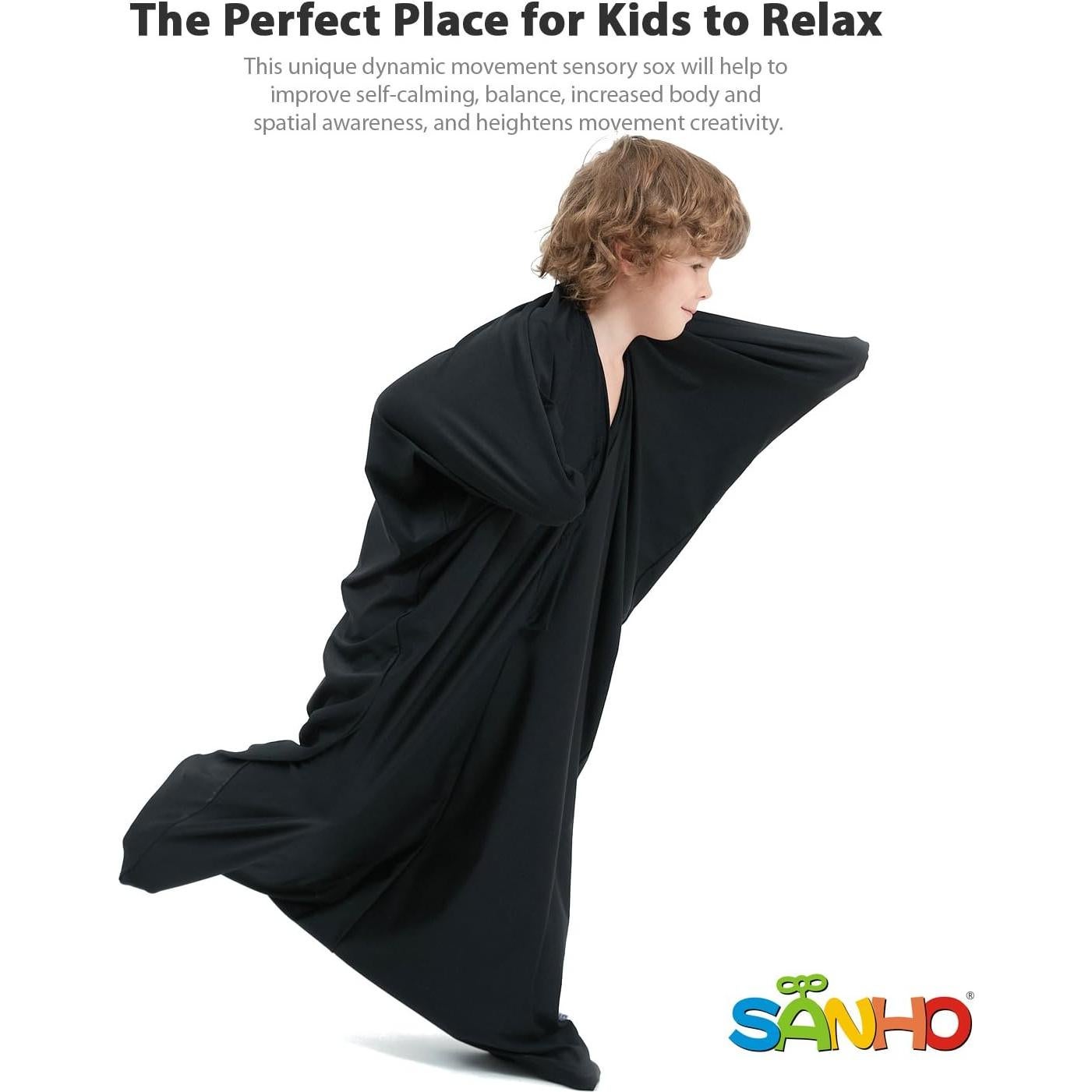 Calcetín Sensorial Sanho Yopo Pequeño Negro para Niños