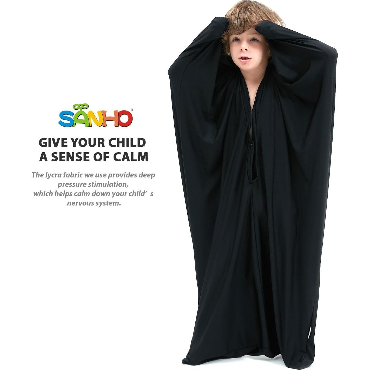 Calcetín Sensorial Sanho Yopo Pequeño Negro para Niños