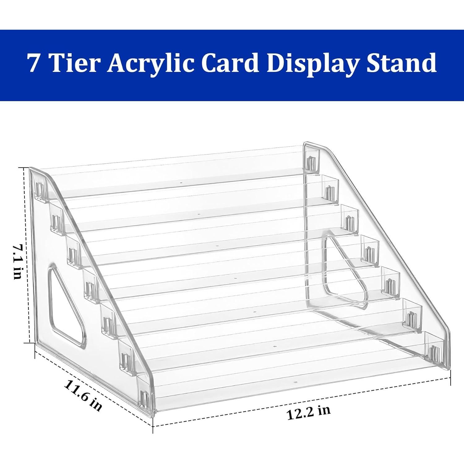 Soporte de Exhibición de Tarjetas Acrílico Philbinden 7 Niveles 30.48 cm