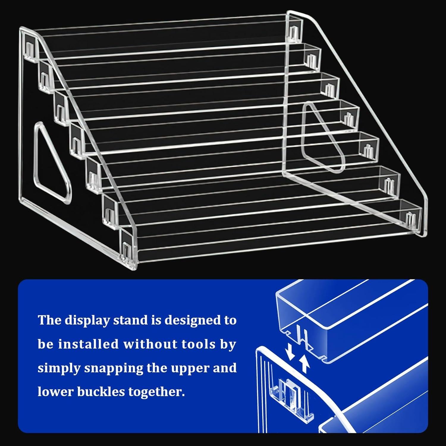 Soporte de Exhibición de Tarjetas Acrílico Philbinden 7 Niveles 30.48 cm