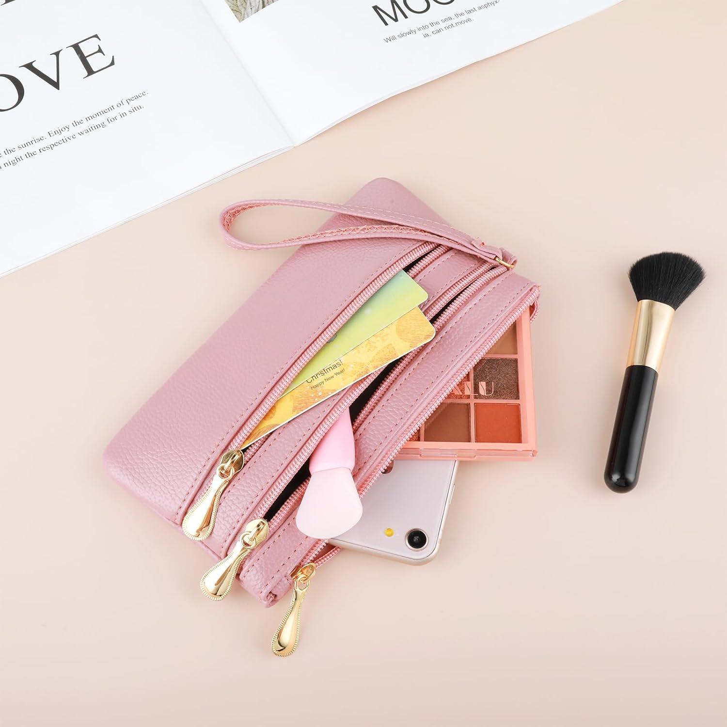 Cartera de muñeca Simarro de PU suave con múltiples bolsillos