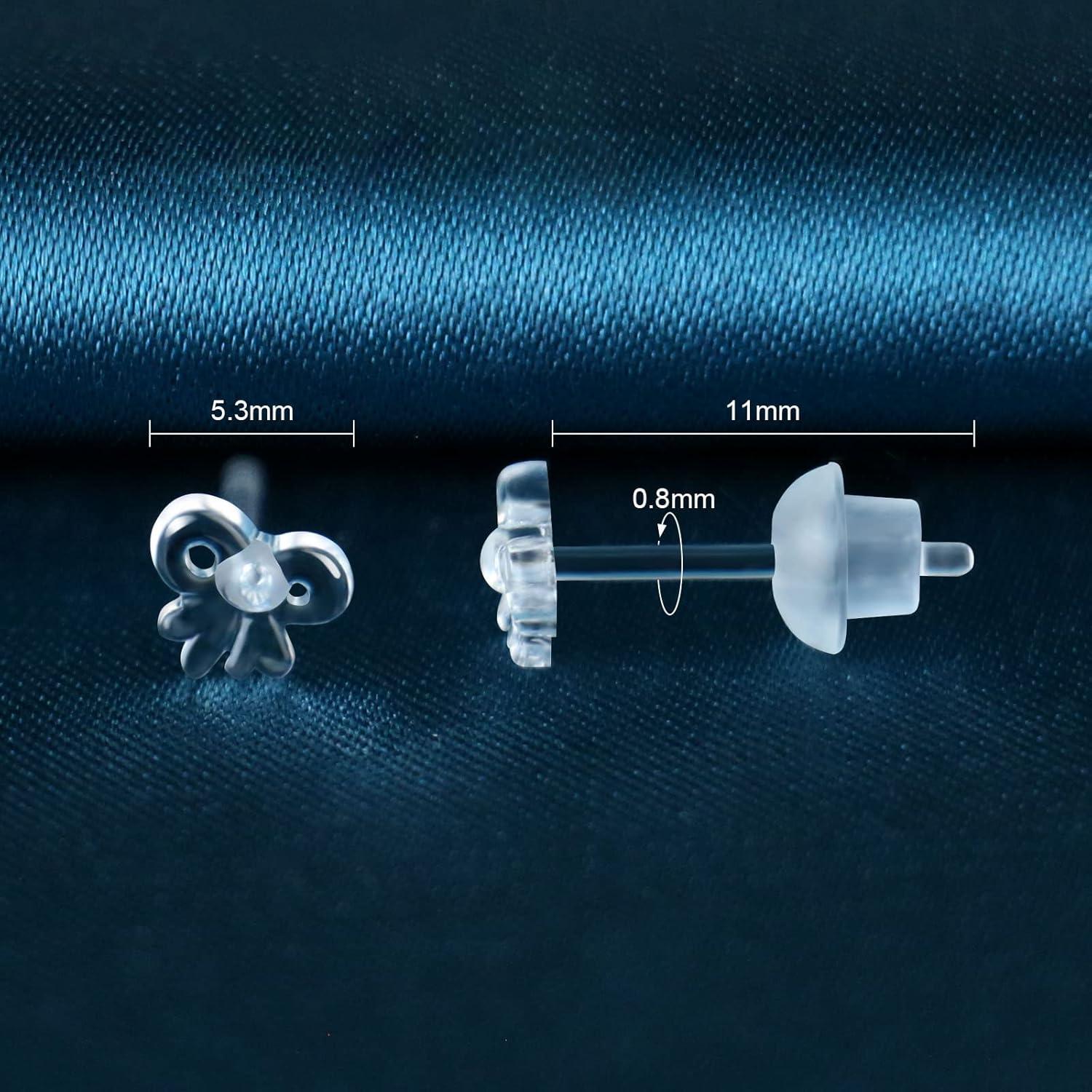 6 Pares de Pendientes de Plástico KMEOSCH para Oídos Sensibles