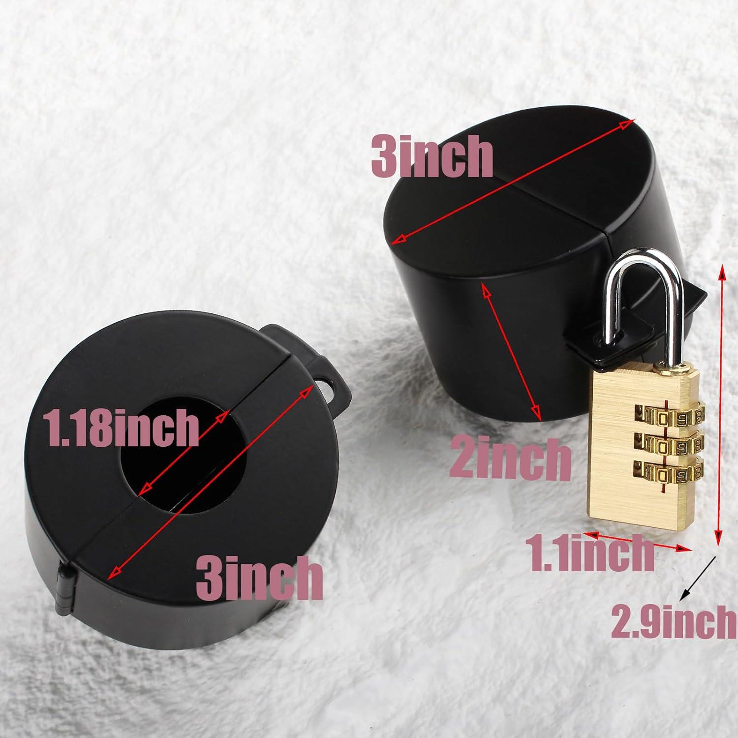 Cerradura de Perilla Temeili Negra con Candado - Sin Perforación