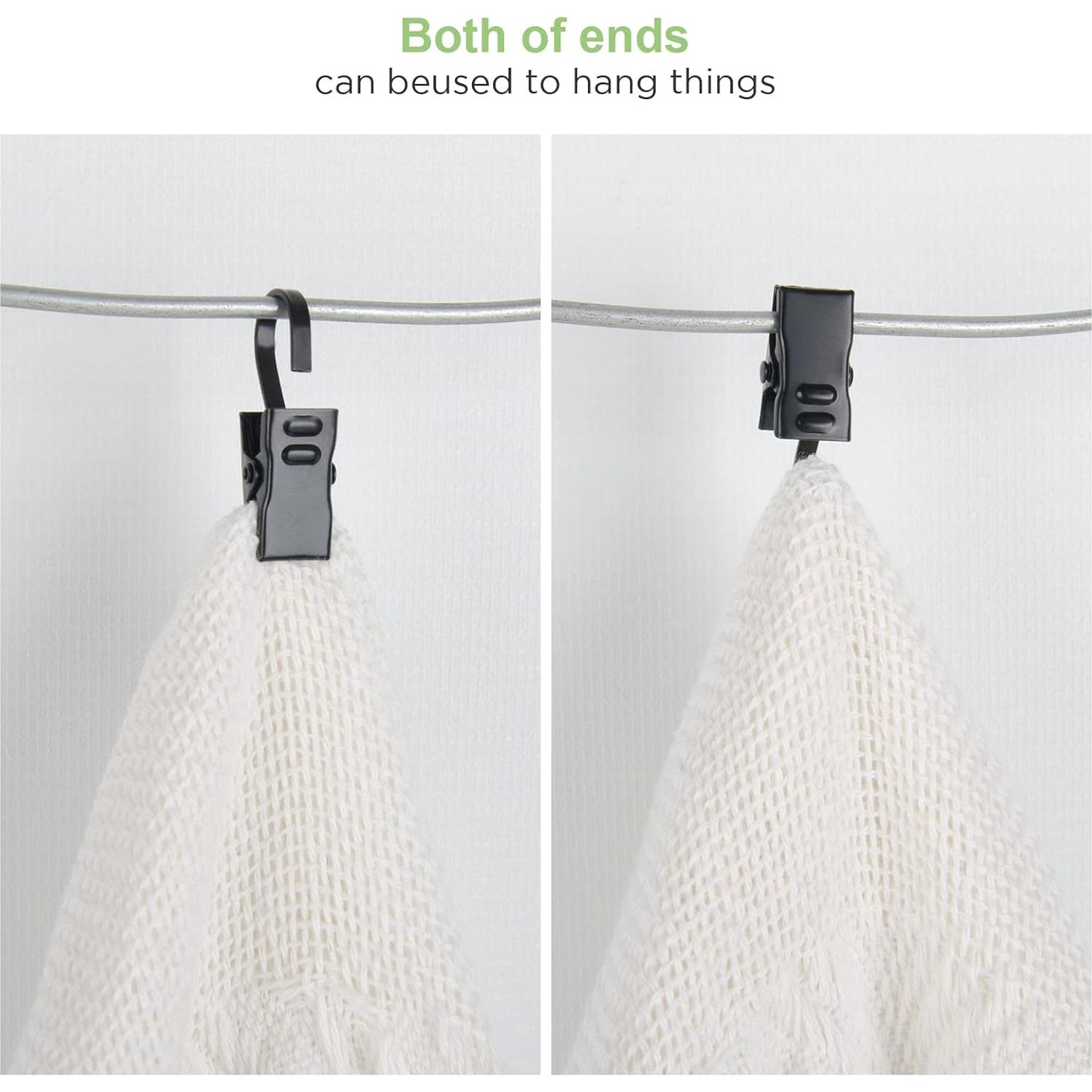 50 Clips de Acero Inoxidable ShangTianFeng para Cortinas