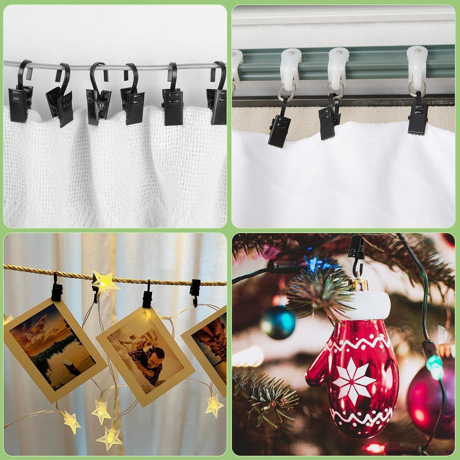 50 Clips de Acero Inoxidable ShangTianFeng para Cortinas