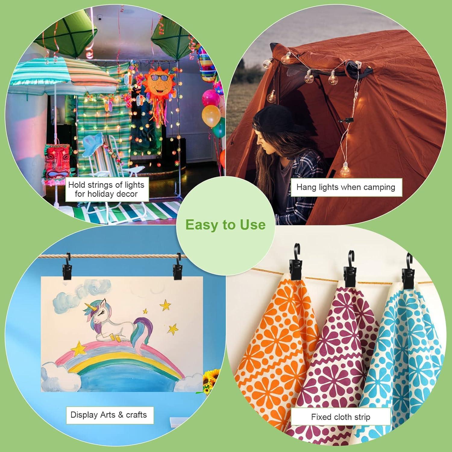 50 Clips de Acero Inoxidable ShangTianFeng para Cortinas