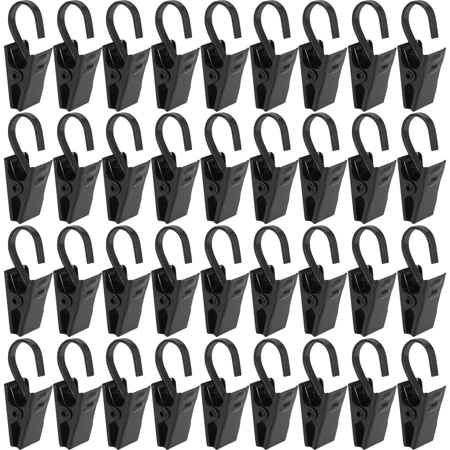 50 Clips de Acero Inoxidable ShangTianFeng para Cortinas