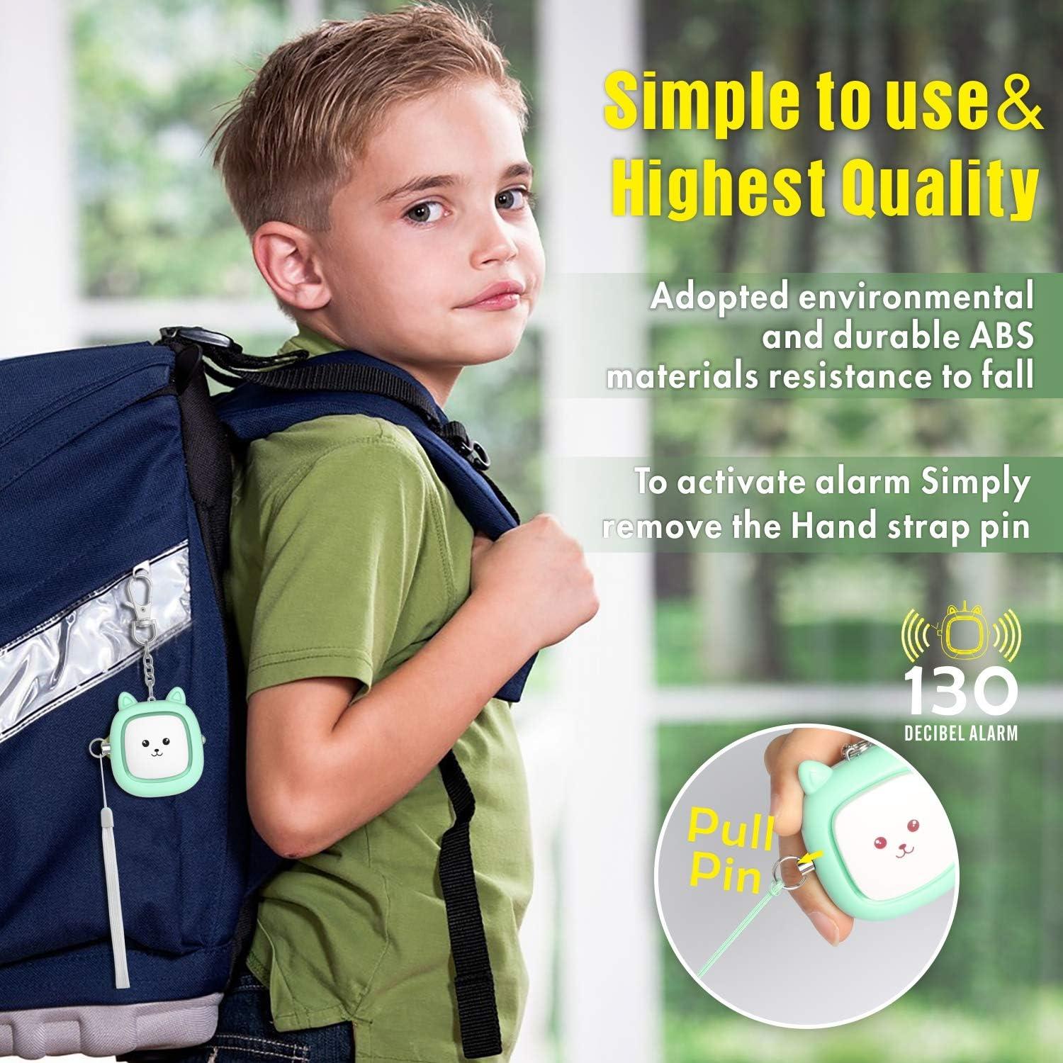 Alarma Personal de Seguridad VIGOROAD 130 dB con Luz LED - 3 Colores