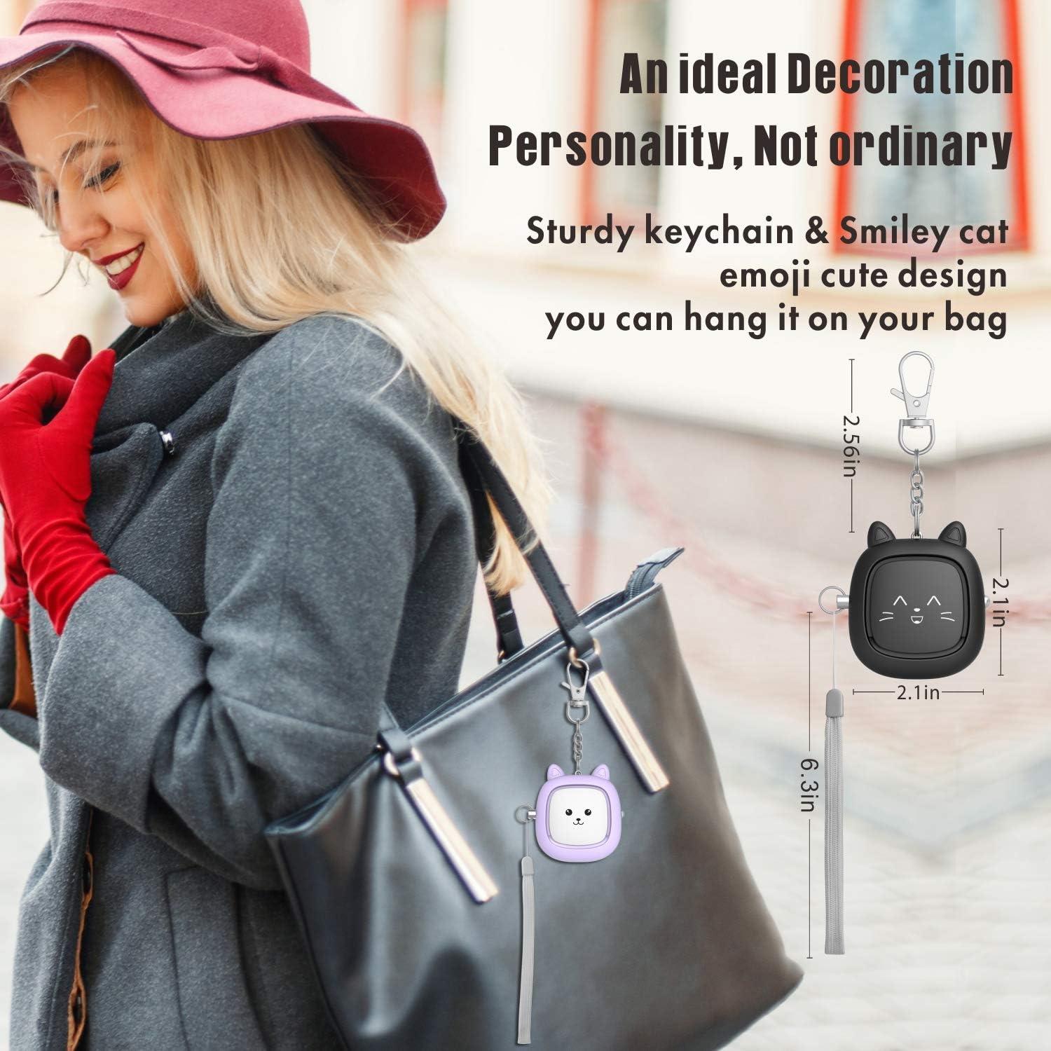 Alarma Personal de Seguridad VIGOROAD 130 dB con Luz LED - 3 Colores