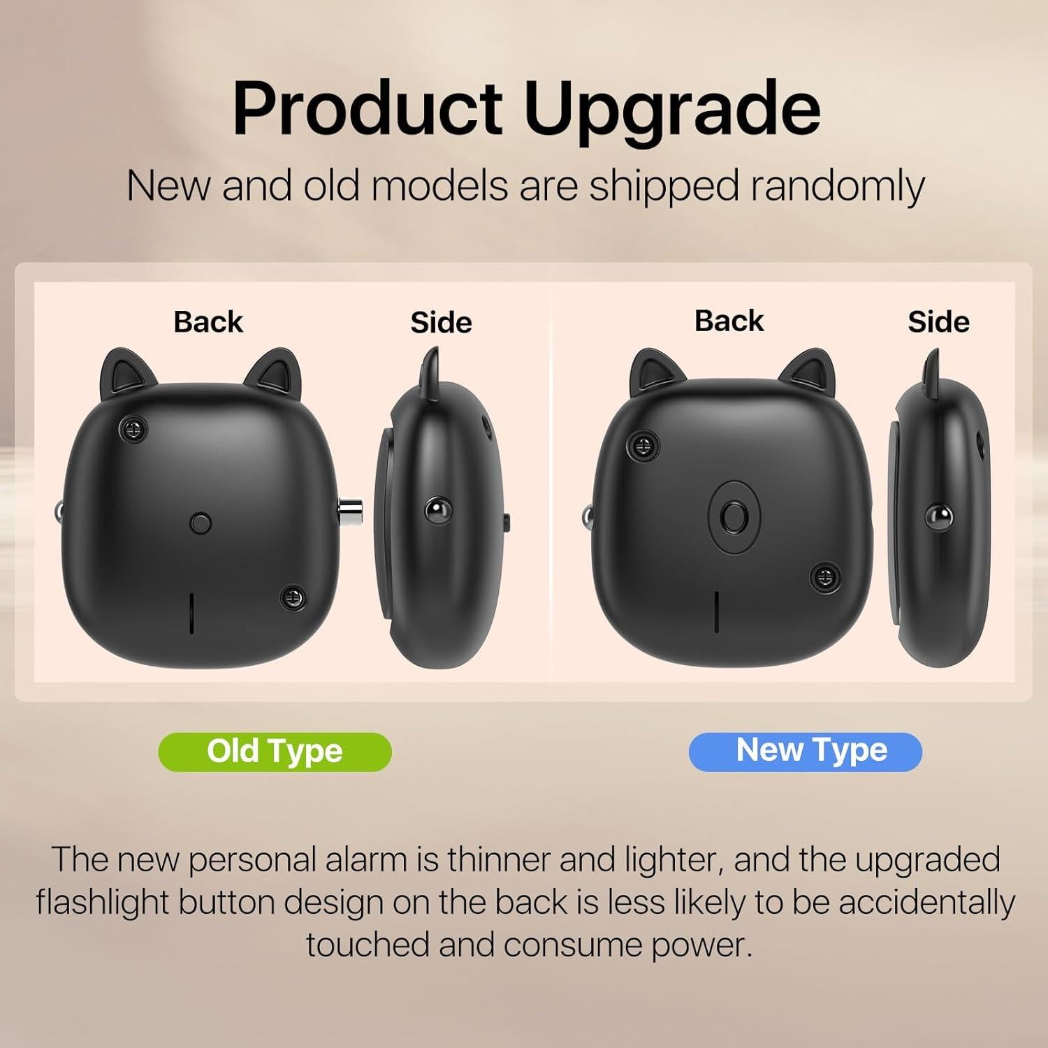 Alarma Personal de Seguridad VIGOROAD 130 dB con Luz LED - 3 Colores