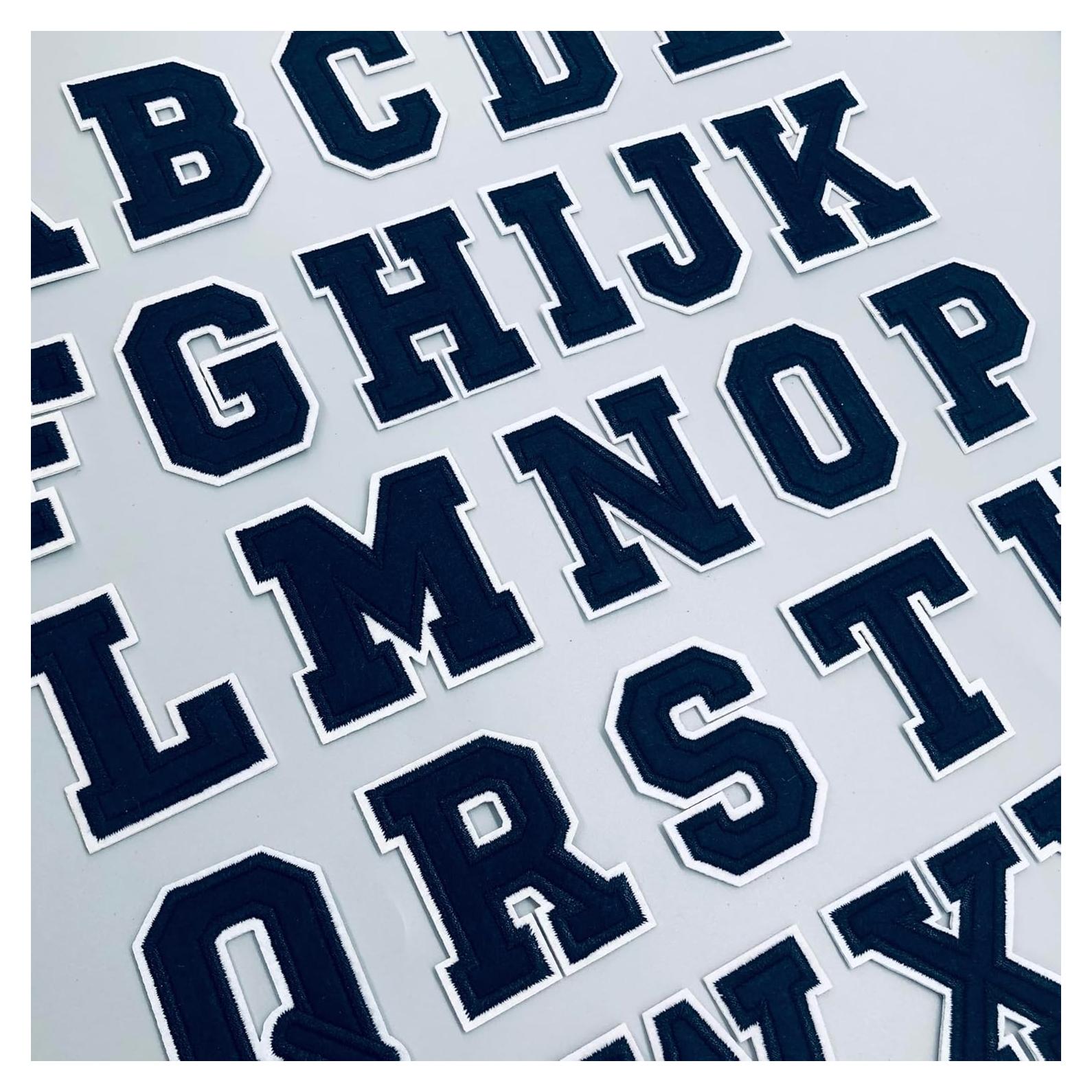 Parches Bordados de Letras y Números LSparhes Azul Marino