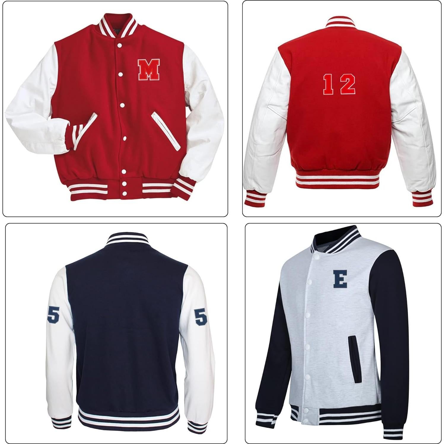 Parches Bordados de Letras y Números LSparhes Azul Marino