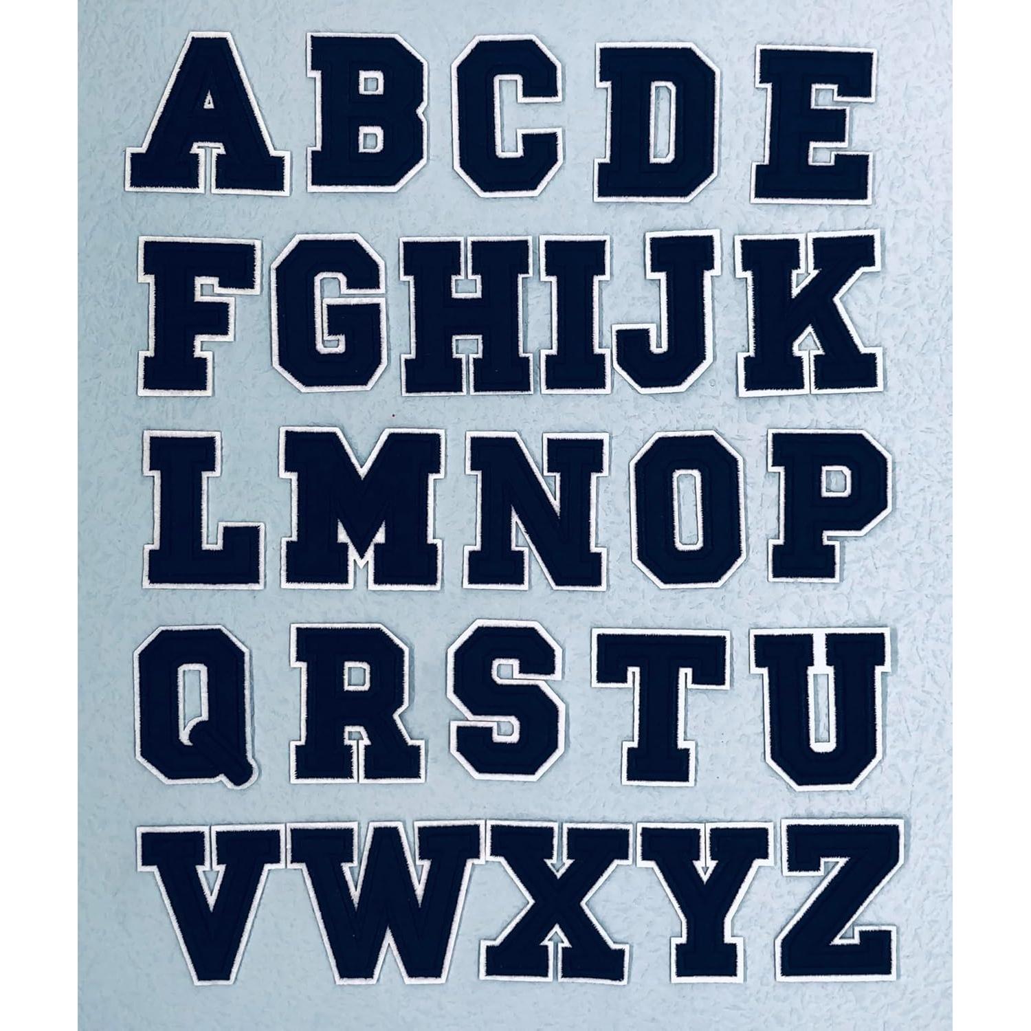 Parches Bordados de Letras y Números LSparhes Azul Marino