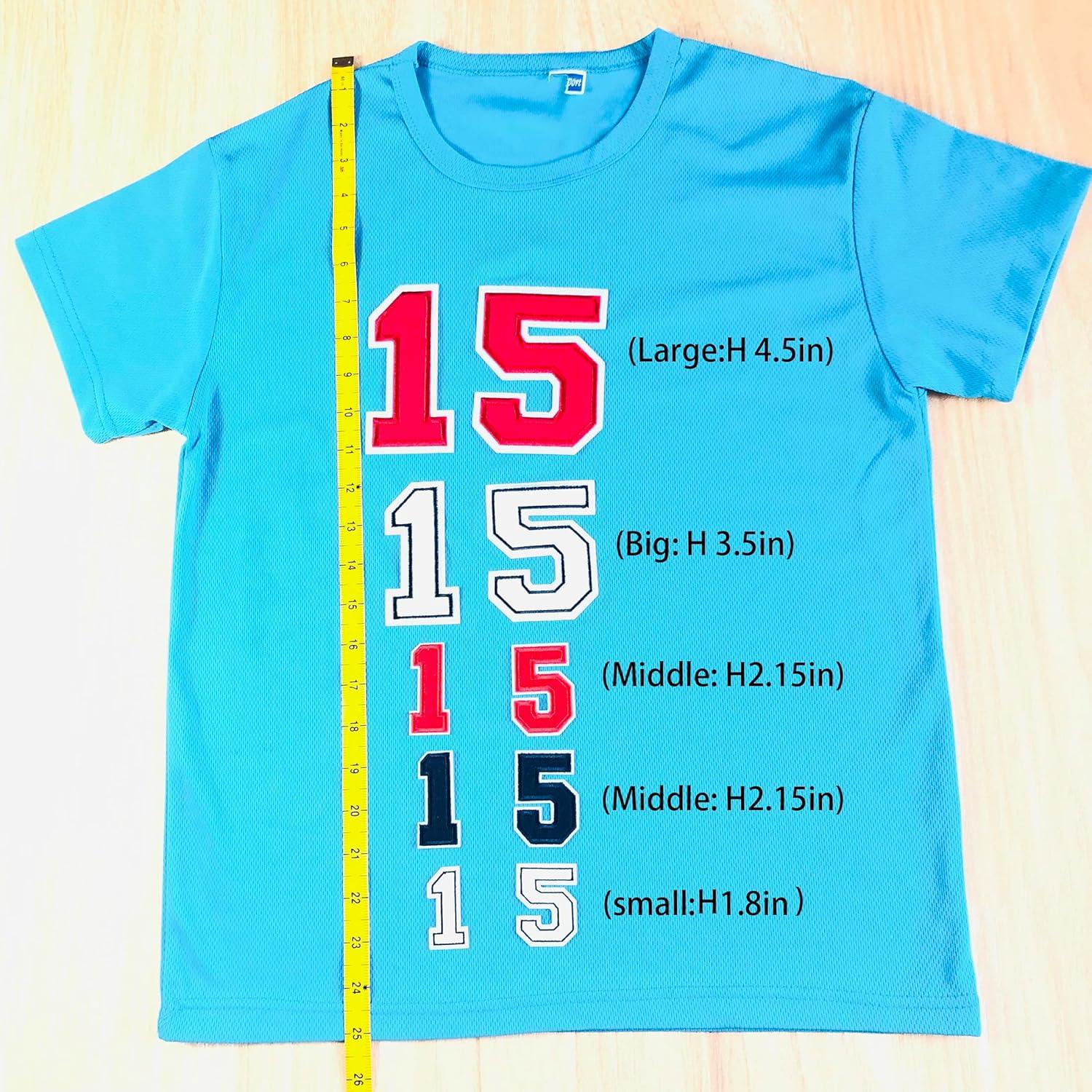 Parches Bordados de Letras y Números LSparhes Azul Marino