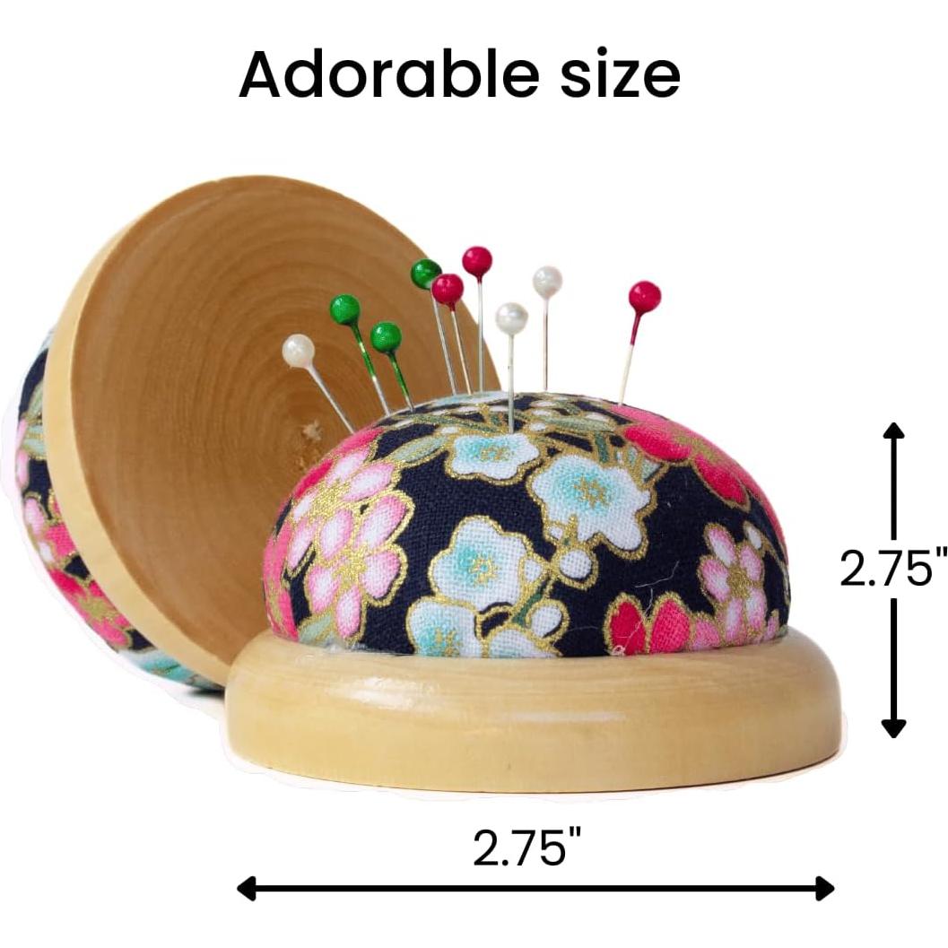 Almohadilla para Alfileres Fair Goods con Base de Madera 6.35cm