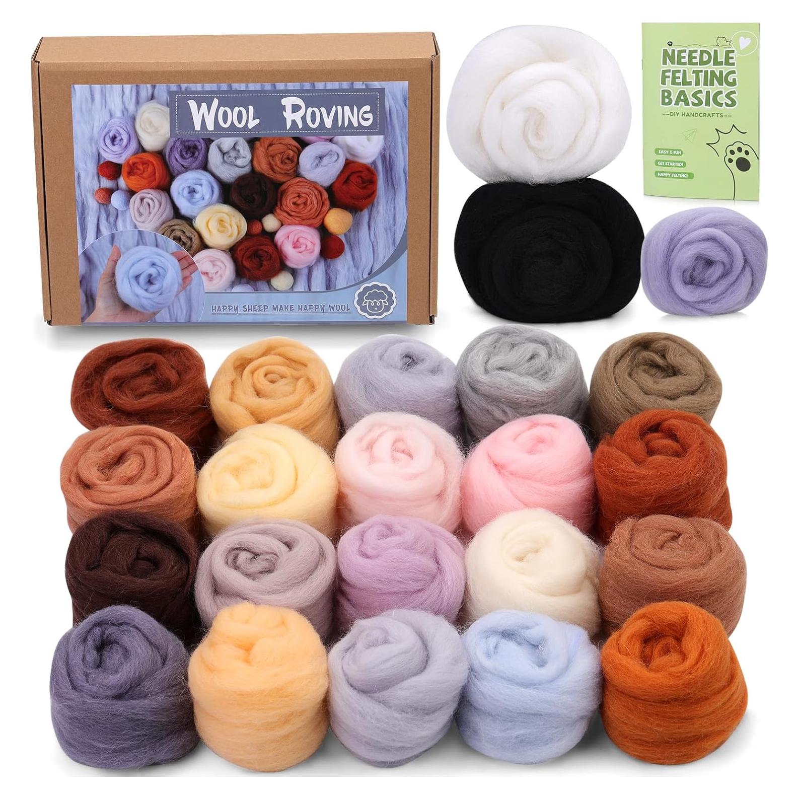 Kit de Lana para Fieltro ZXIIXZ 23 Colores 250g Manualidades