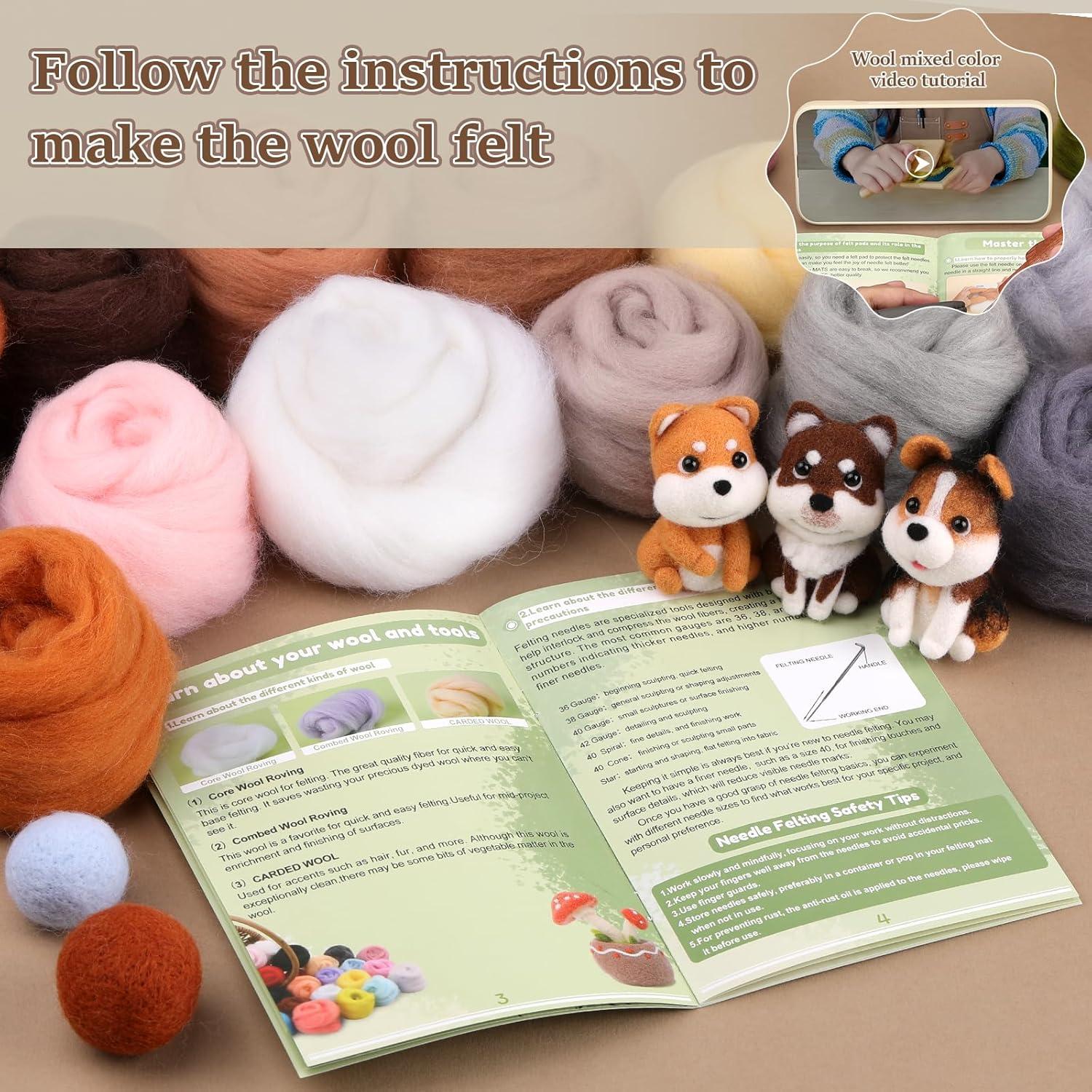 Kit de Lana para Fieltro ZXIIXZ 23 Colores 250g Manualidades