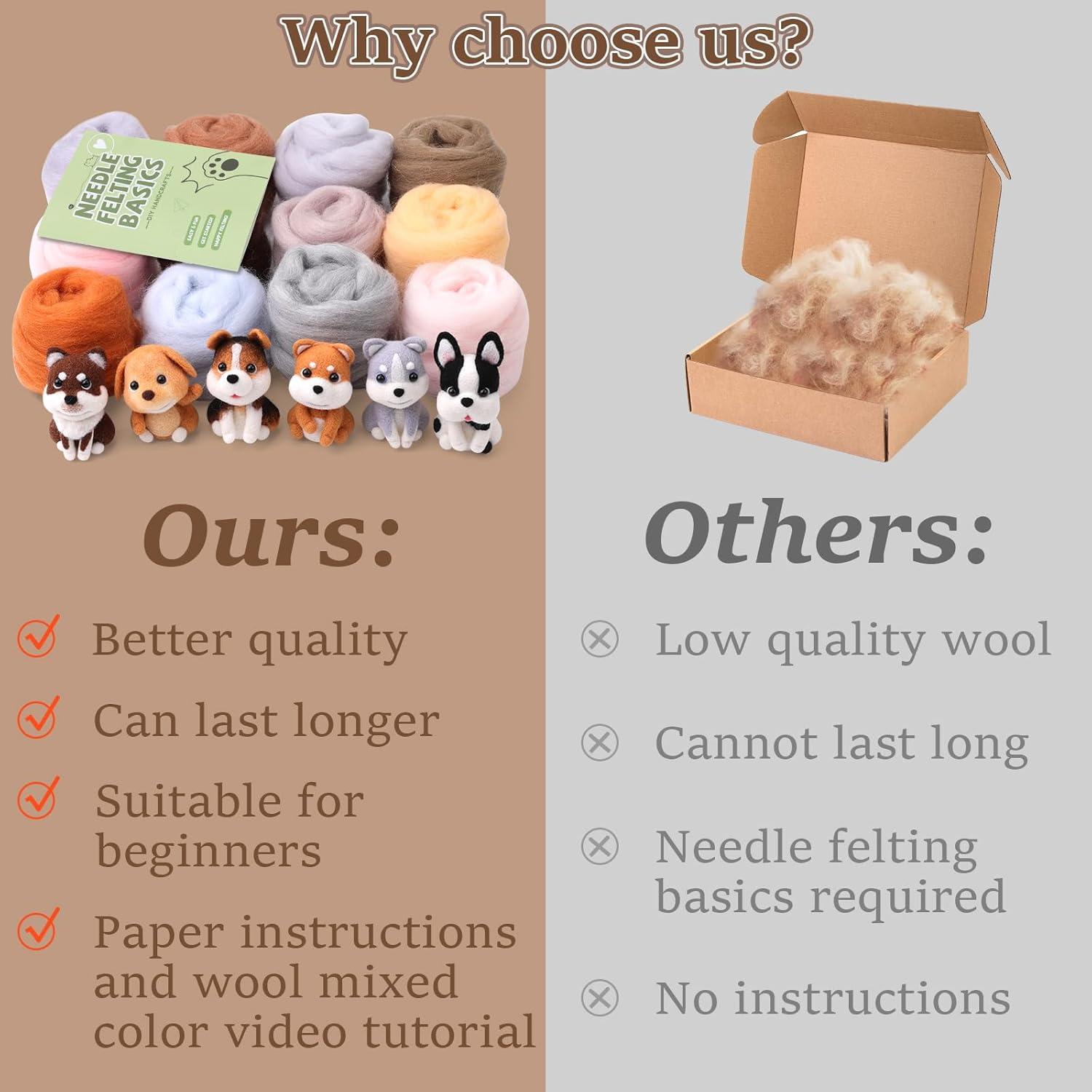 Kit de Lana para Fieltro ZXIIXZ 23 Colores 250g Manualidades