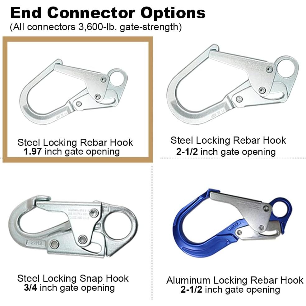 Cuerda de Seguridad Retráctil AFP 1.83 m Doble Pierna OSHA