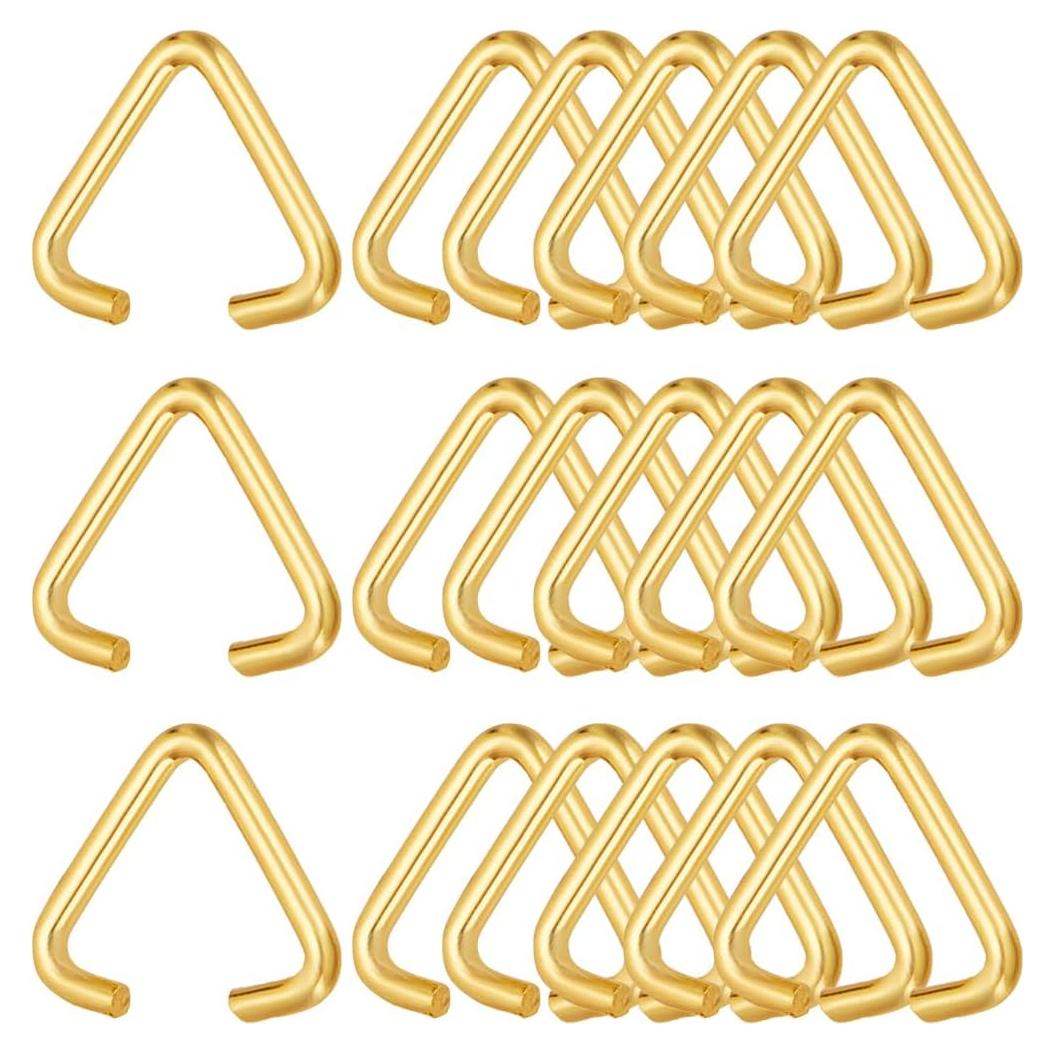 300 Anillas Abiertas Triángulo 12mm SOFPLATE para Joyería DIY