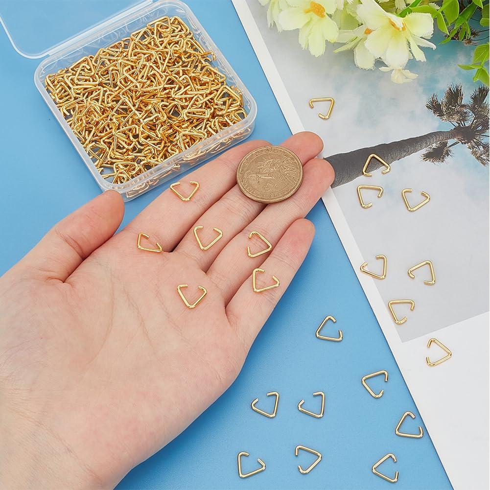 300 Anillas Abiertas Triángulo 12mm SOFPLATE para Joyería DIY