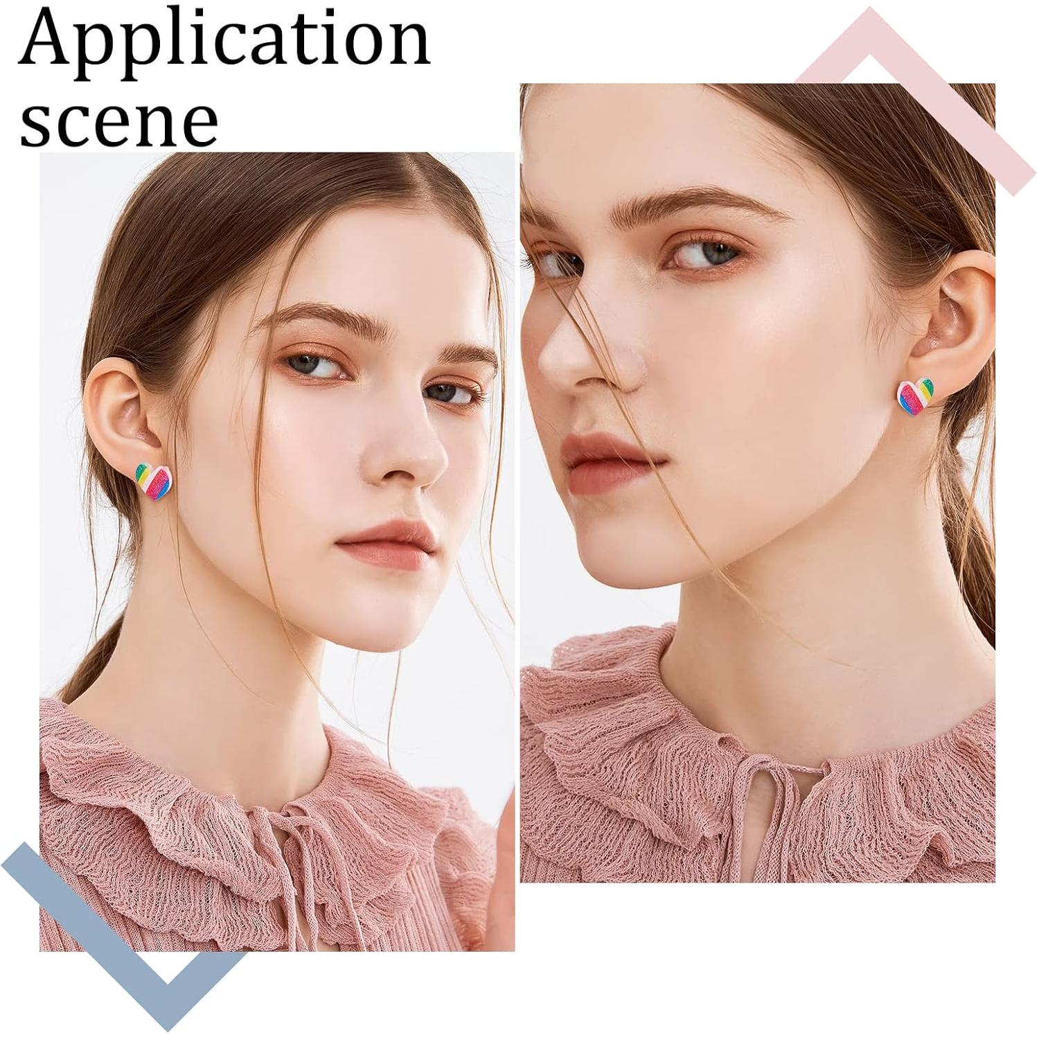 Beebeecraft 200 Piezas Puntos de Aretes Acero Inoxidable 6mm