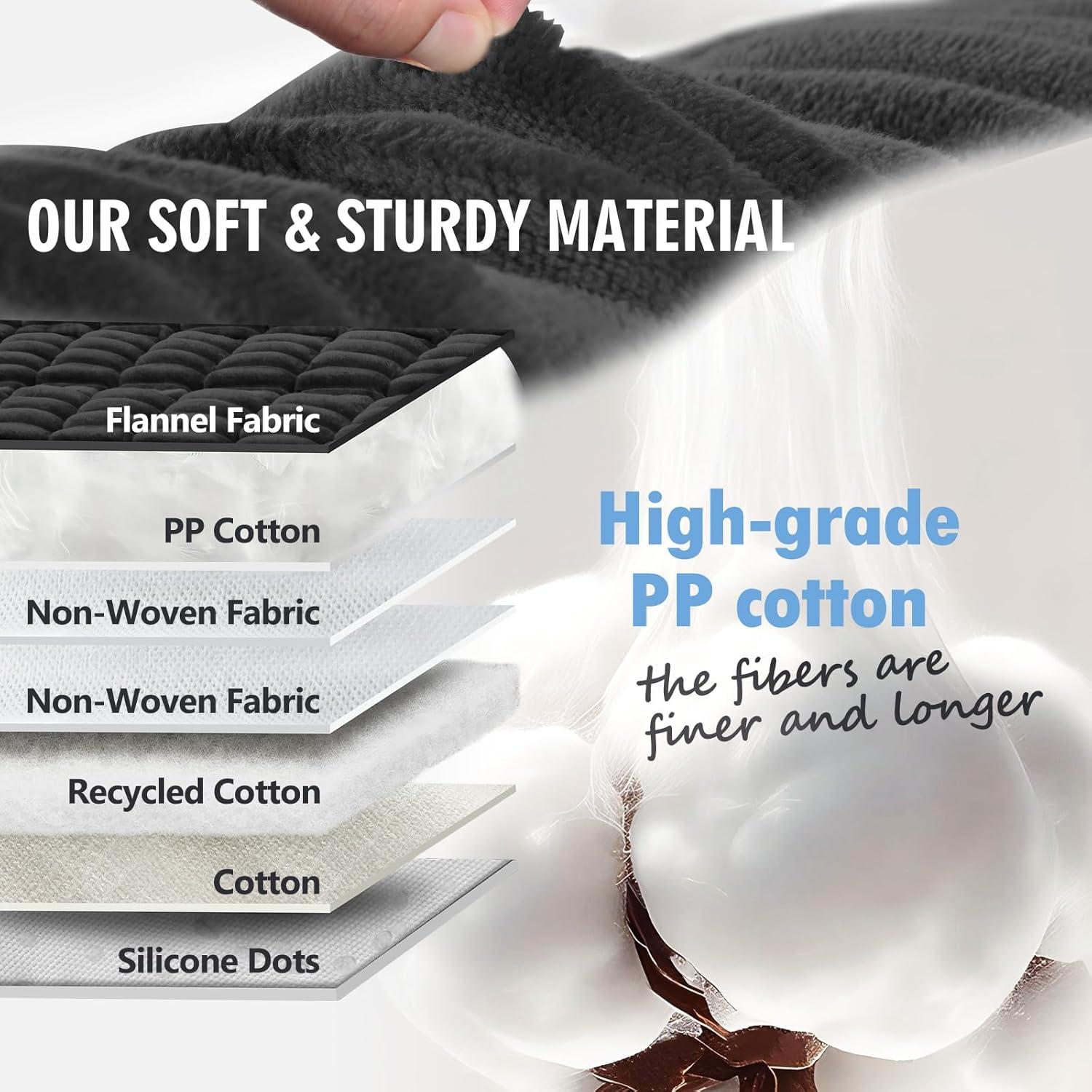 Cama para Perros ROUWINNE Antideslizante 129.5x59.7cm Negra