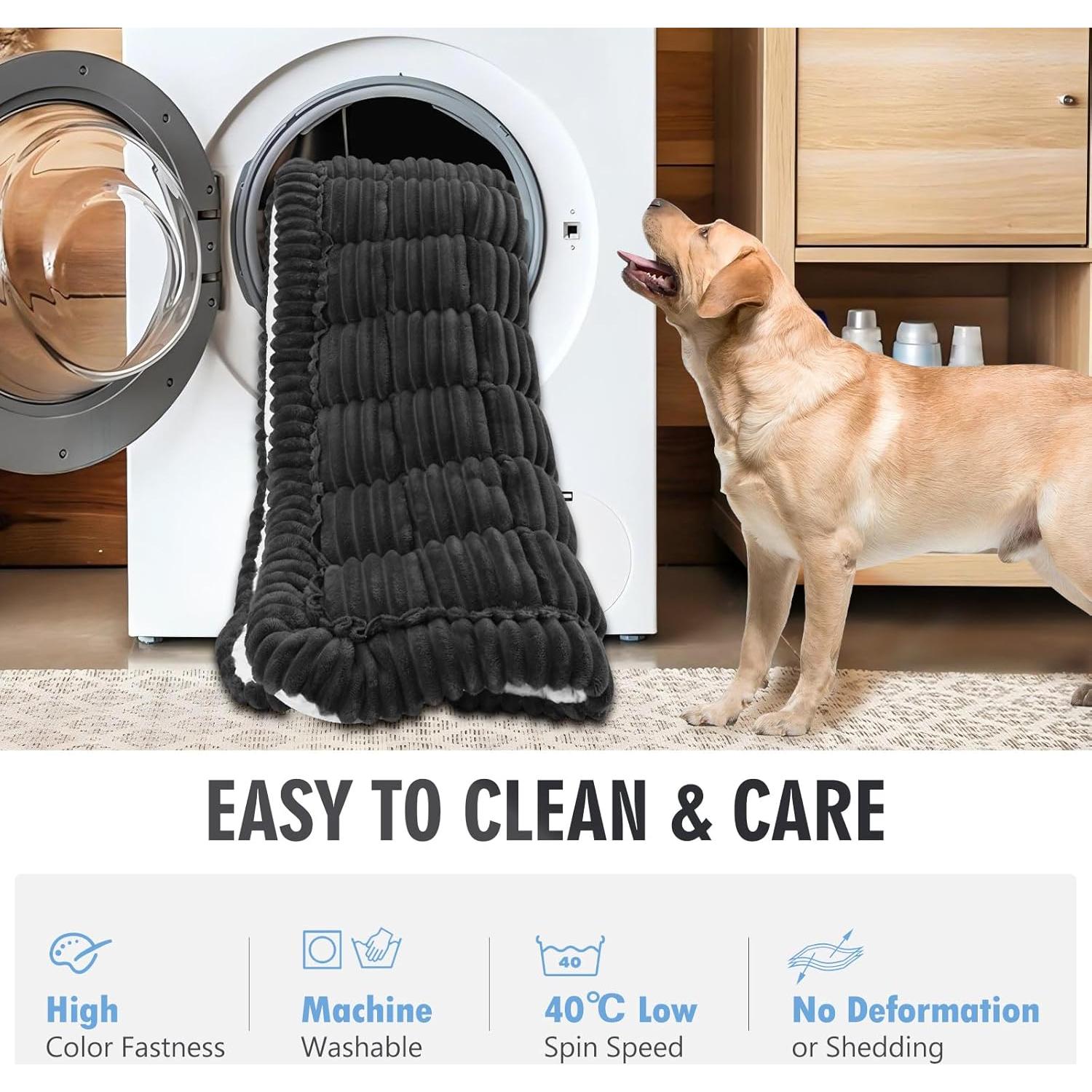 Cama para Perros ROUWINNE Antideslizante 129.5x59.7cm Negra